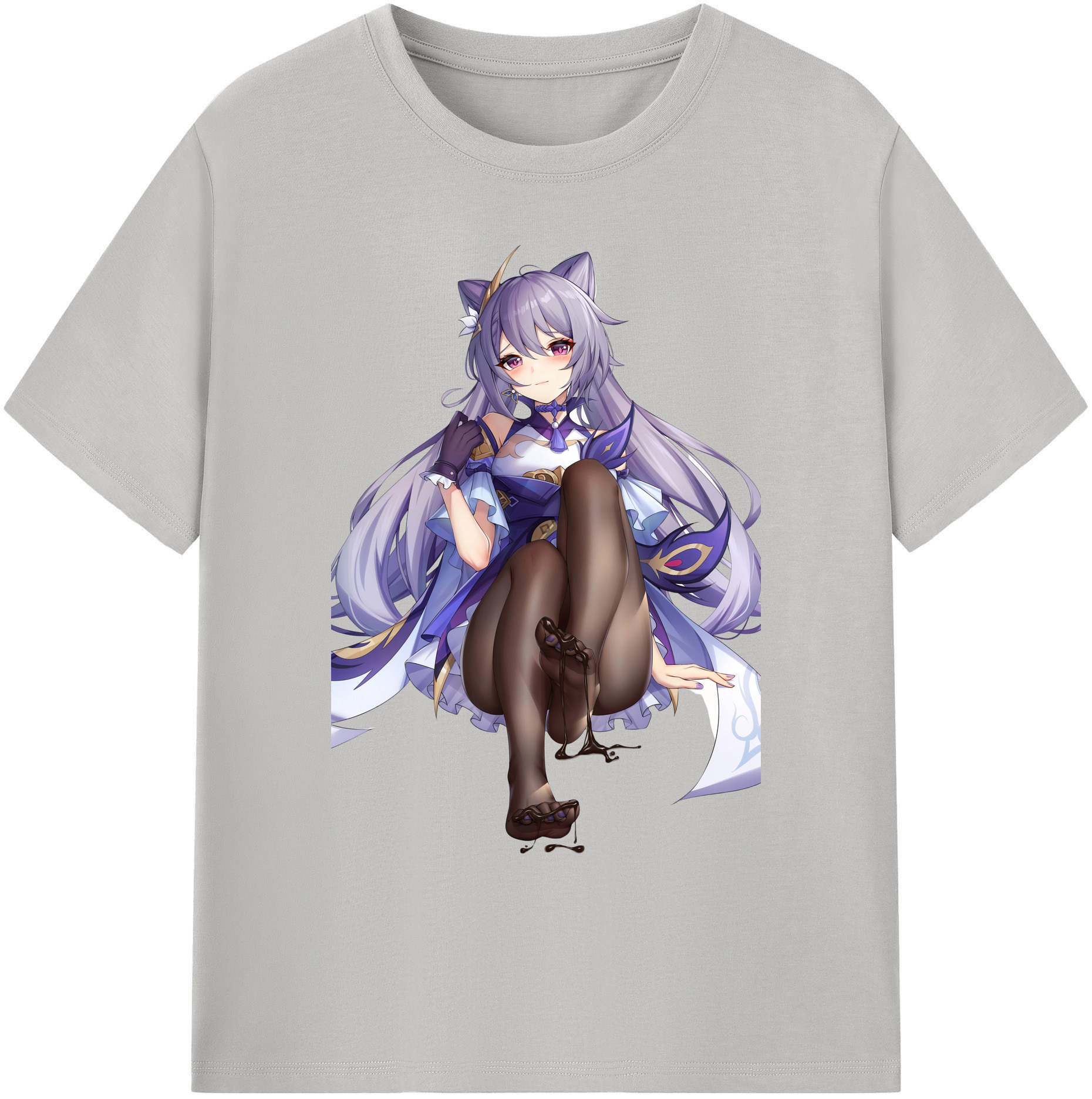 げんし神 刻晴 こくせい genshin Kokusei 綿100％ メンズ半袖Tシャツ｜肌触りやわらか＆通気性