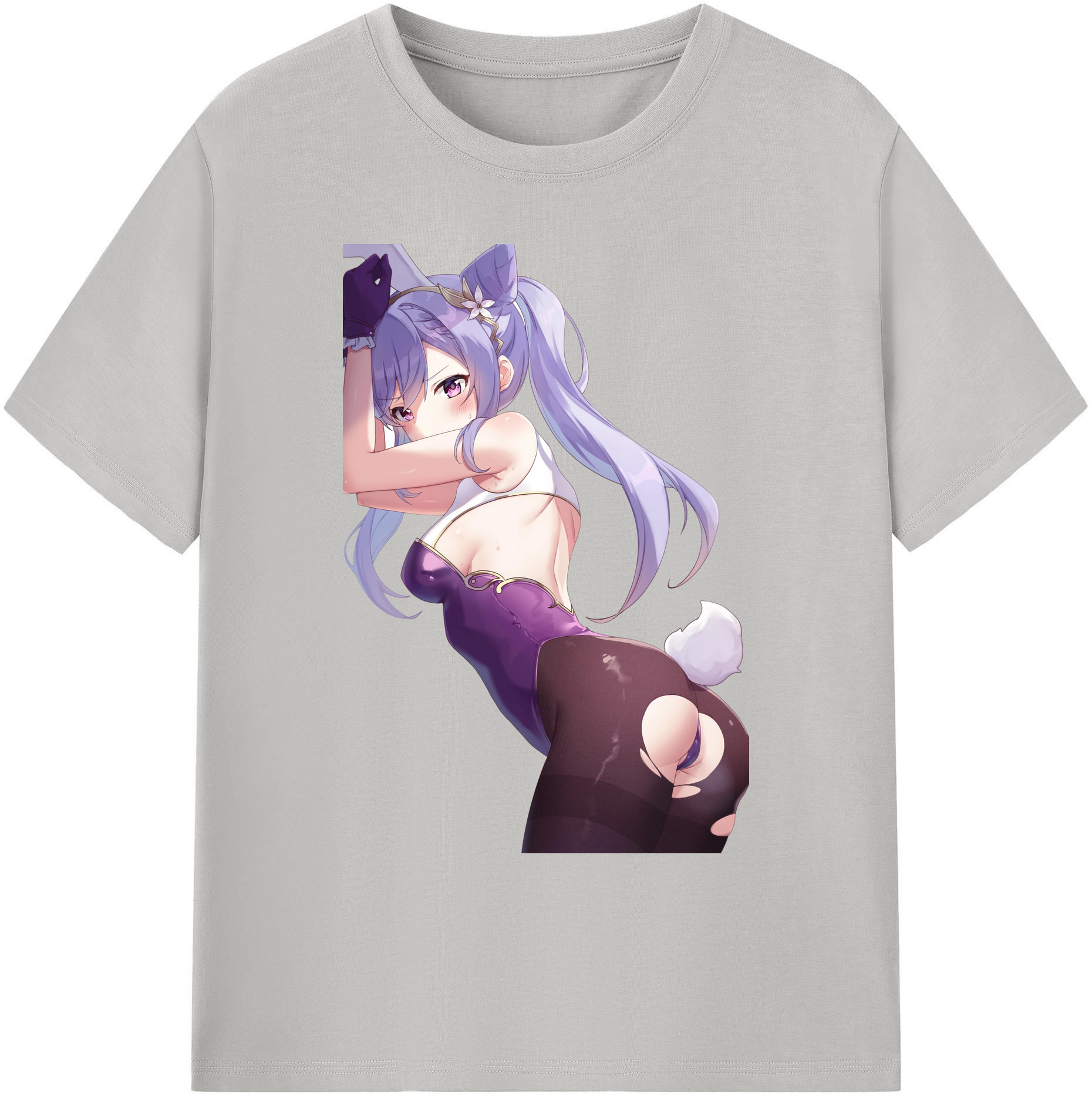 げんし神 刻晴 こくせい genshin Kokusei 綿100％ メンズ半袖Tシャツ｜肌触りやわらか＆通気性