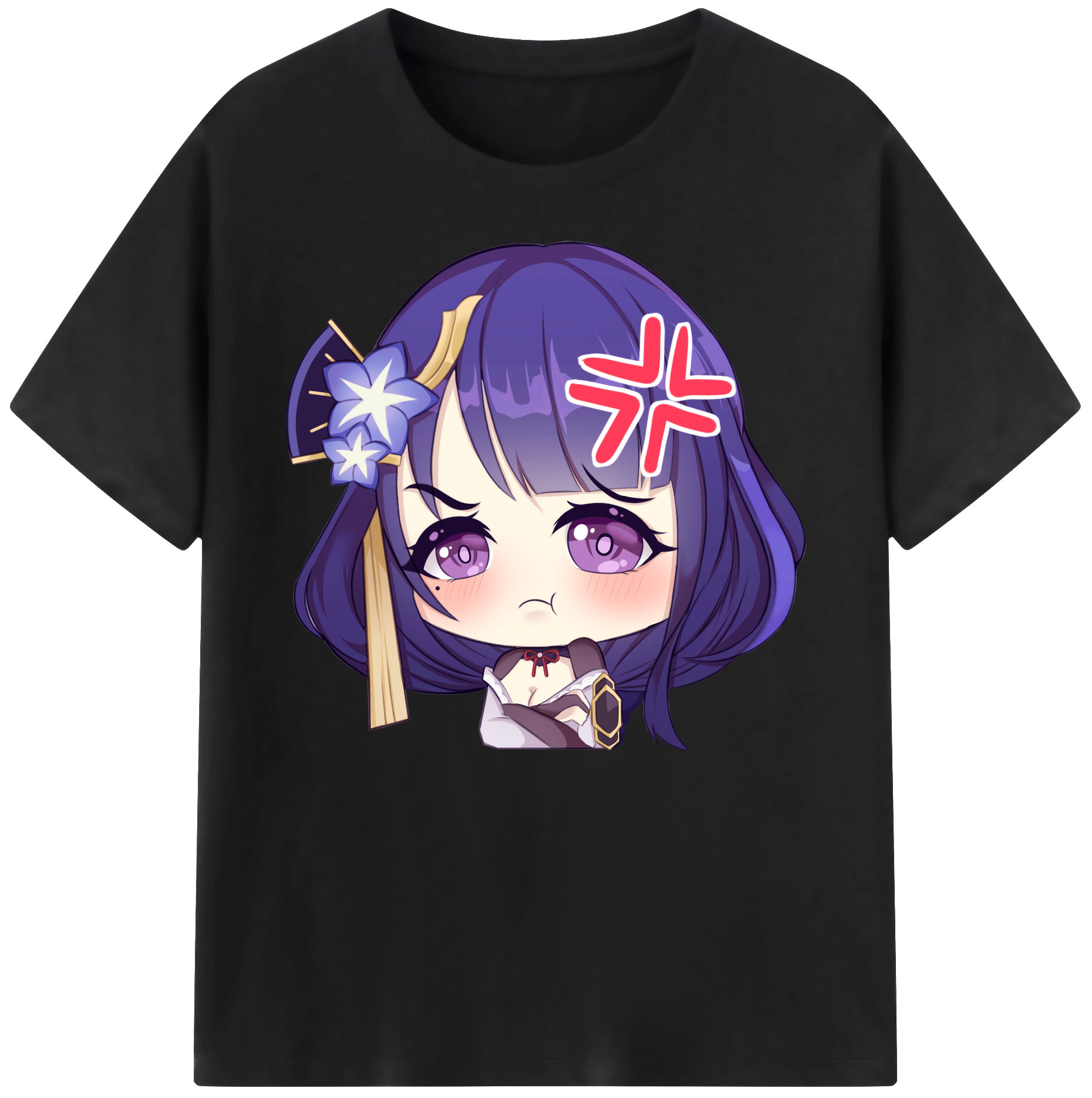 げんし神 雷電将軍 らいでんしょうぐん genshin Raiden Shogun 綿100％ メンズ半袖Tシャツ｜肌触りやわらか＆通気性