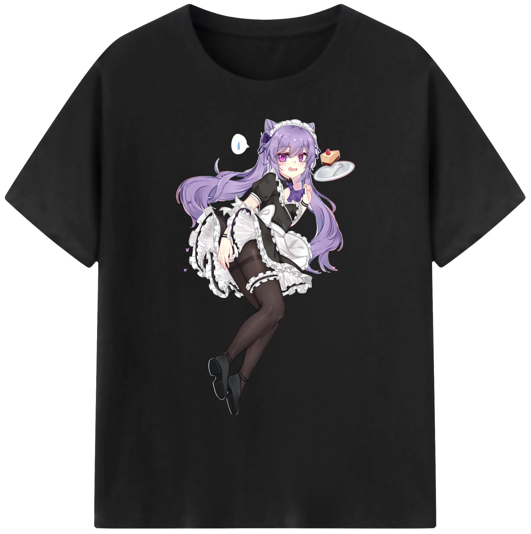 げんし神 刻晴 こくせい genshin Kokusei 綿100％ メンズ半袖Tシャツ｜肌触りやわらか＆通気性
