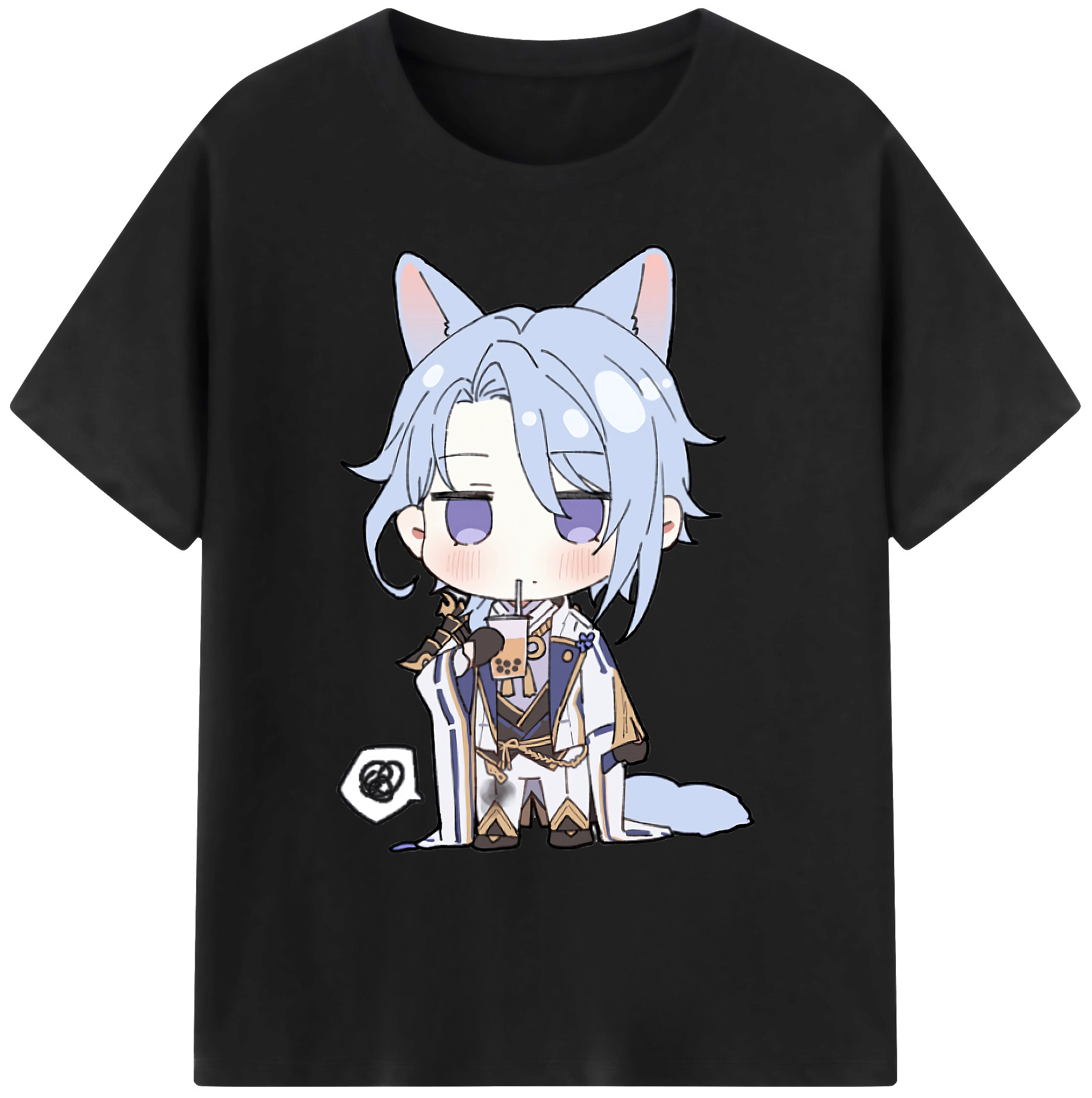 げんし神 神里綾人 かみさとあやと genshin Kamisato Ayato 綿100％ メンズ半袖Tシャツ｜肌触りやわらか＆通気性