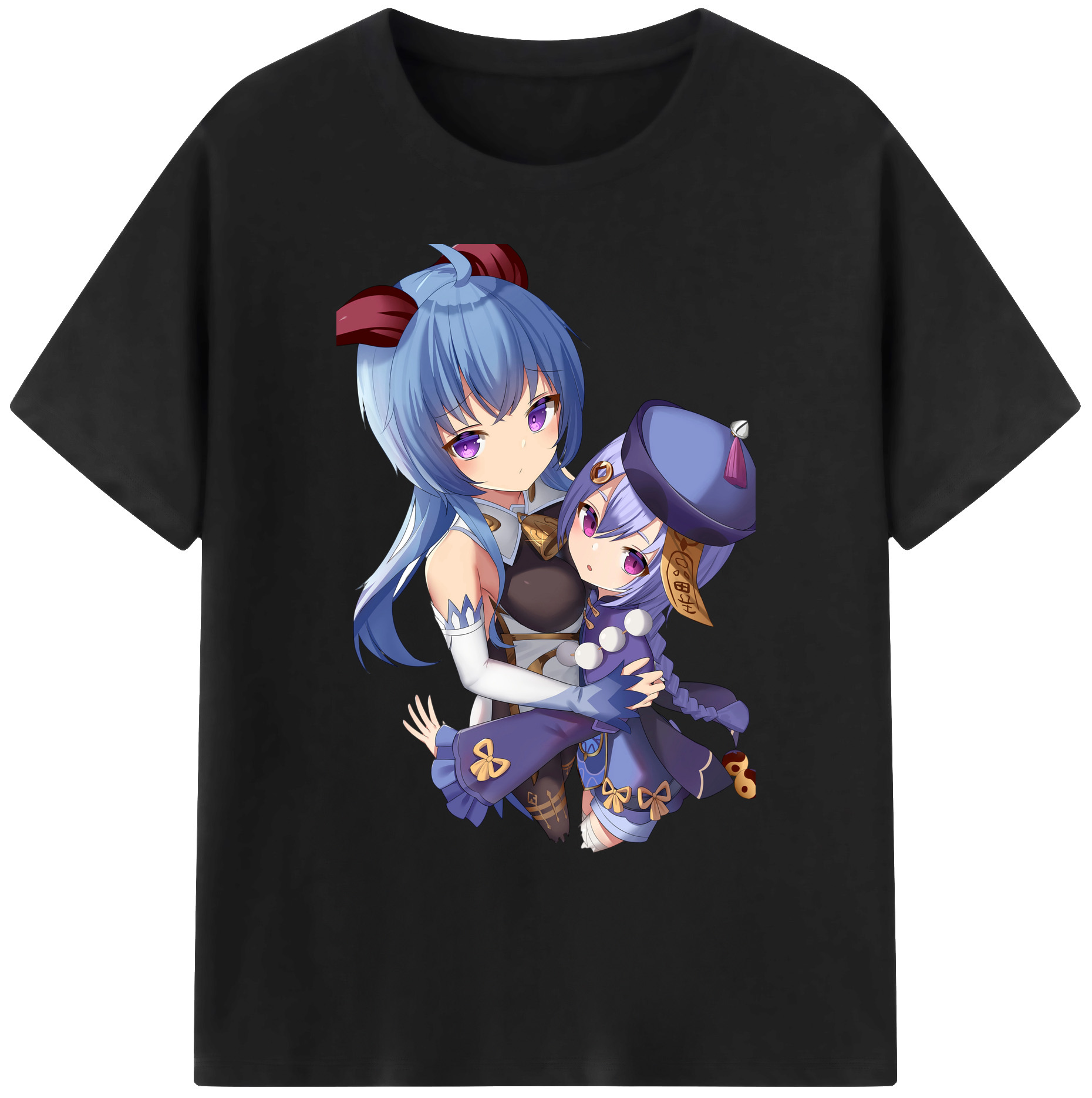 げんし神 甘雨 かんう genshin Ganyu 綿100％ メンズ半袖Tシャツ｜肌触りやわらか＆通気性