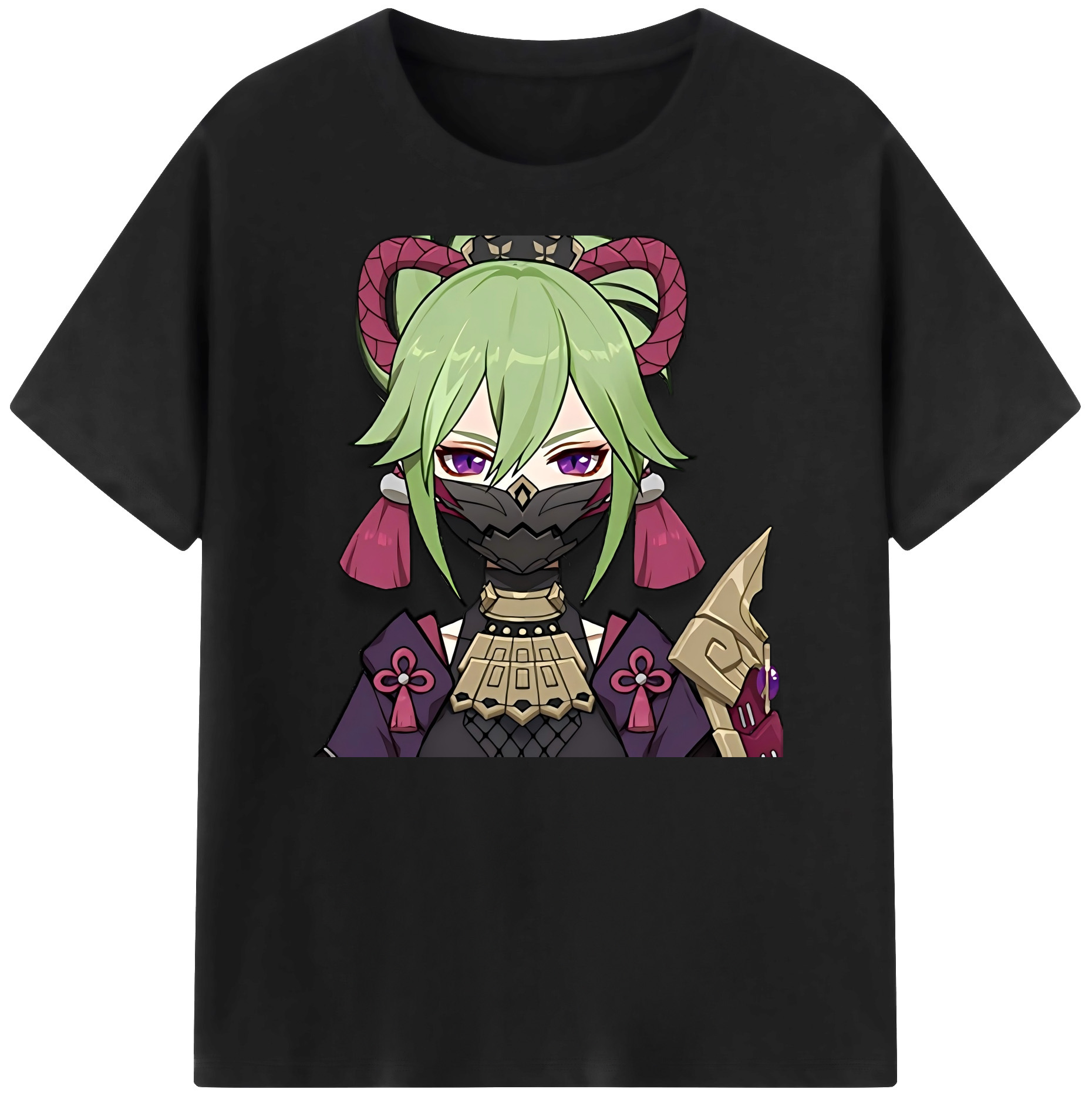 げんし神  久岐忍 くき しのぶ genshin Kuki Shinobu 綿100％ メンズ半袖Tシャツ｜肌触りやわらか＆通気性
