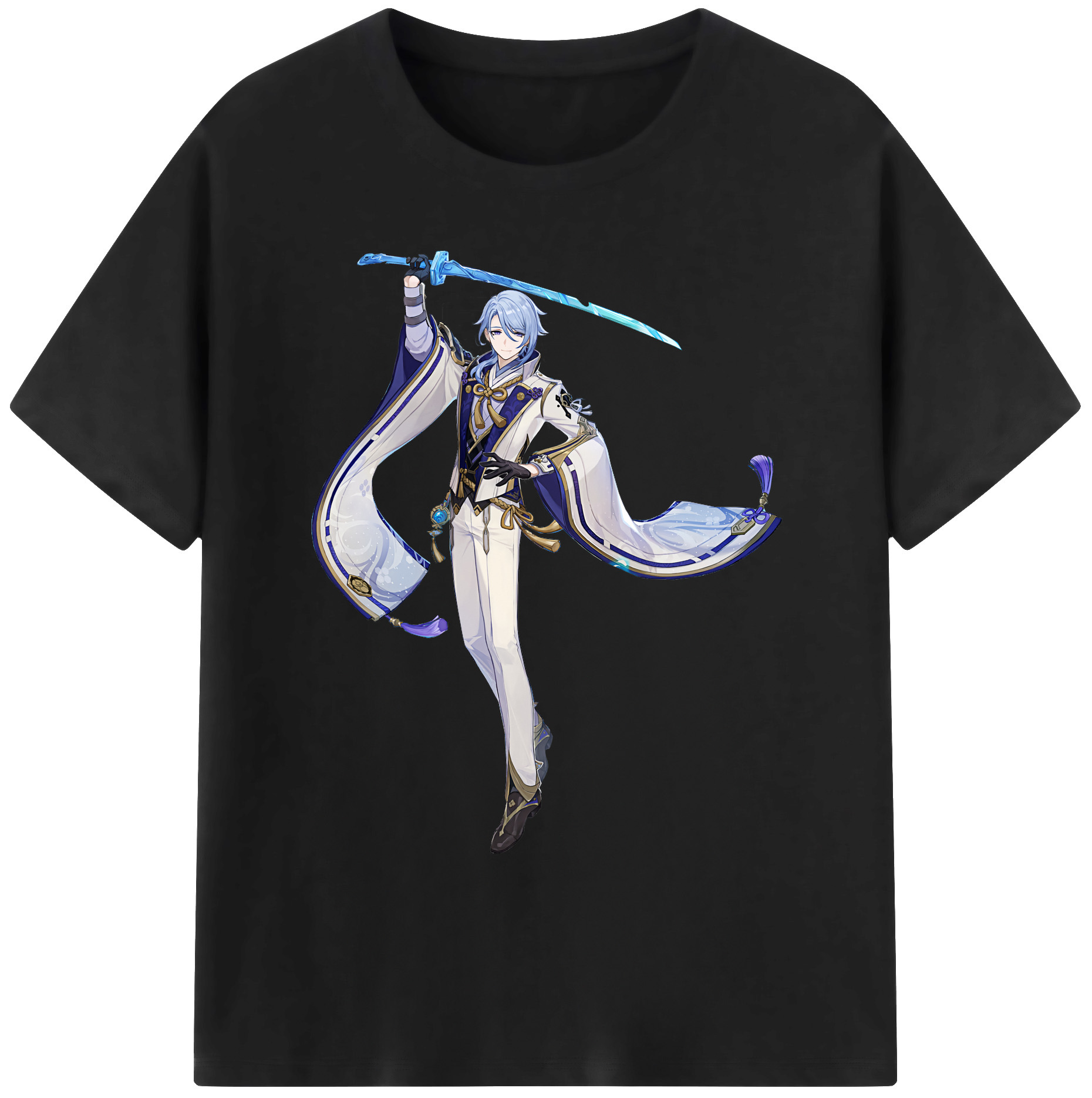 げんし神 神里綾人 かみさとあやと genshin Kamisato Ayato 綿100％ メンズ半袖Tシャツ｜肌触りやわらか＆通気性