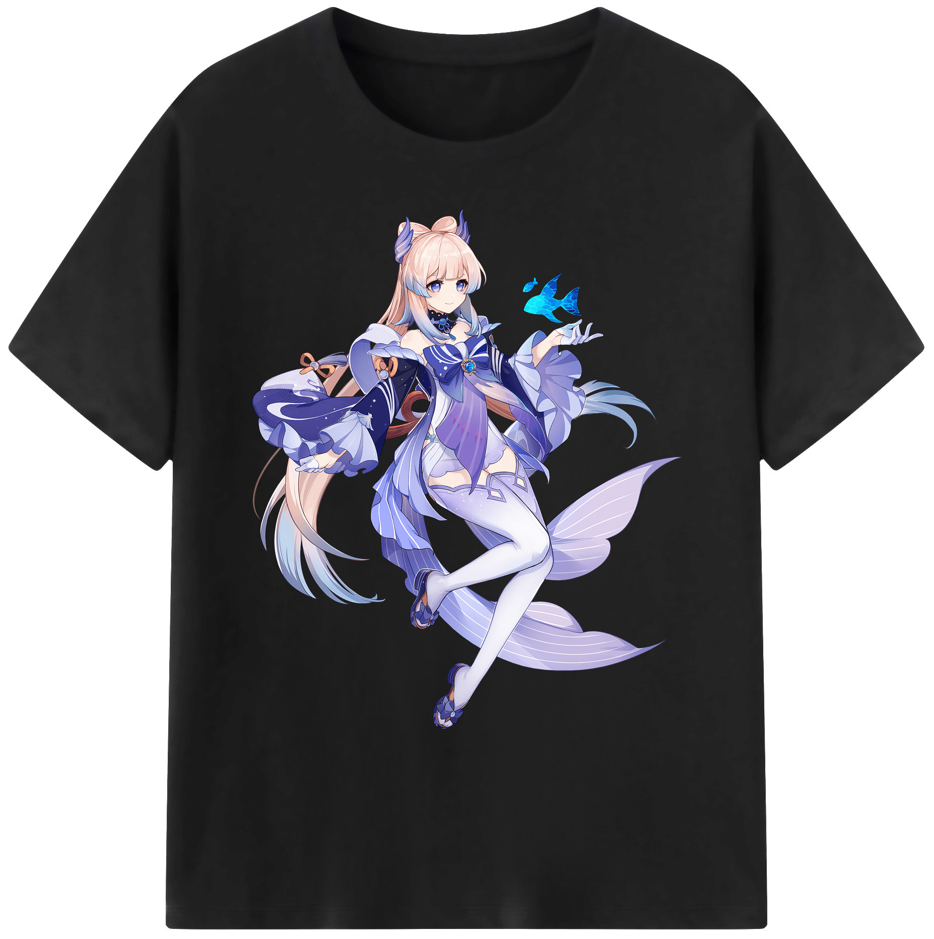 げんし神 珊瑚宮心海 サンゴノミヤ・ココミ genshin Sangonomiya Kokomi 綿100％ メンズ半袖Tシャツ｜肌触りやわらか＆通気性