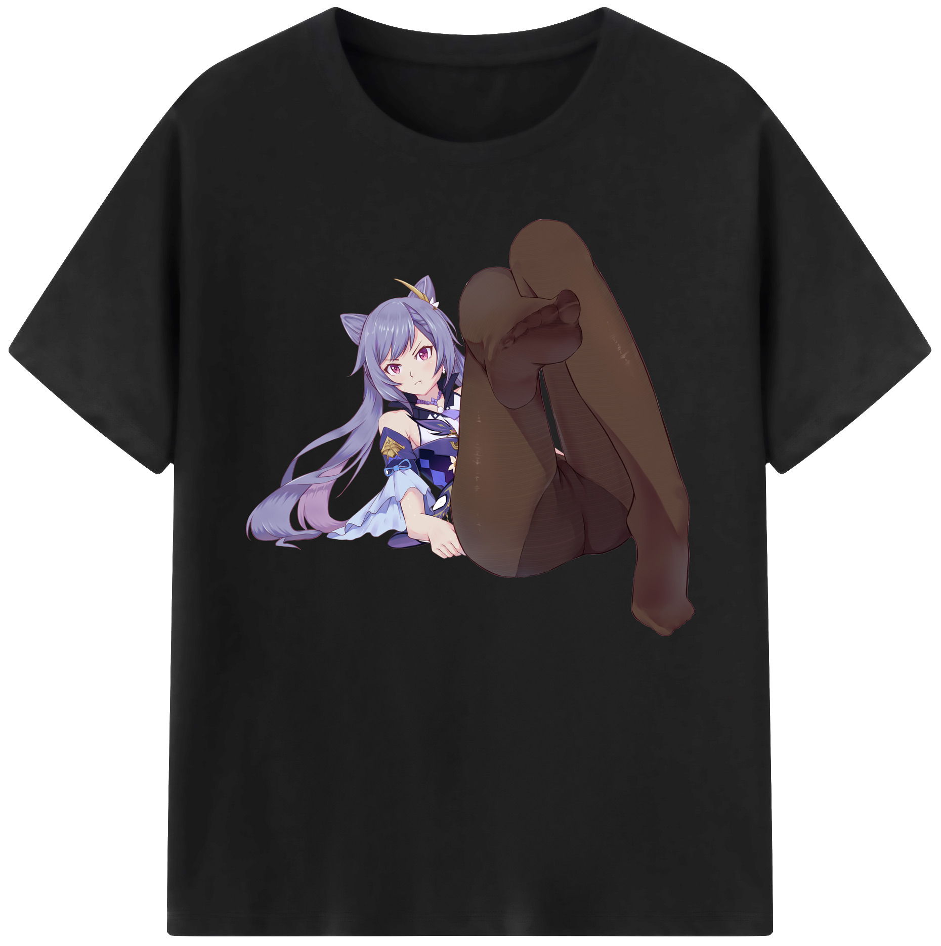 げんし神 刻晴 こくせい genshin Kokusei 綿100％ メンズ半袖Tシャツ｜肌触りやわらか＆通気性