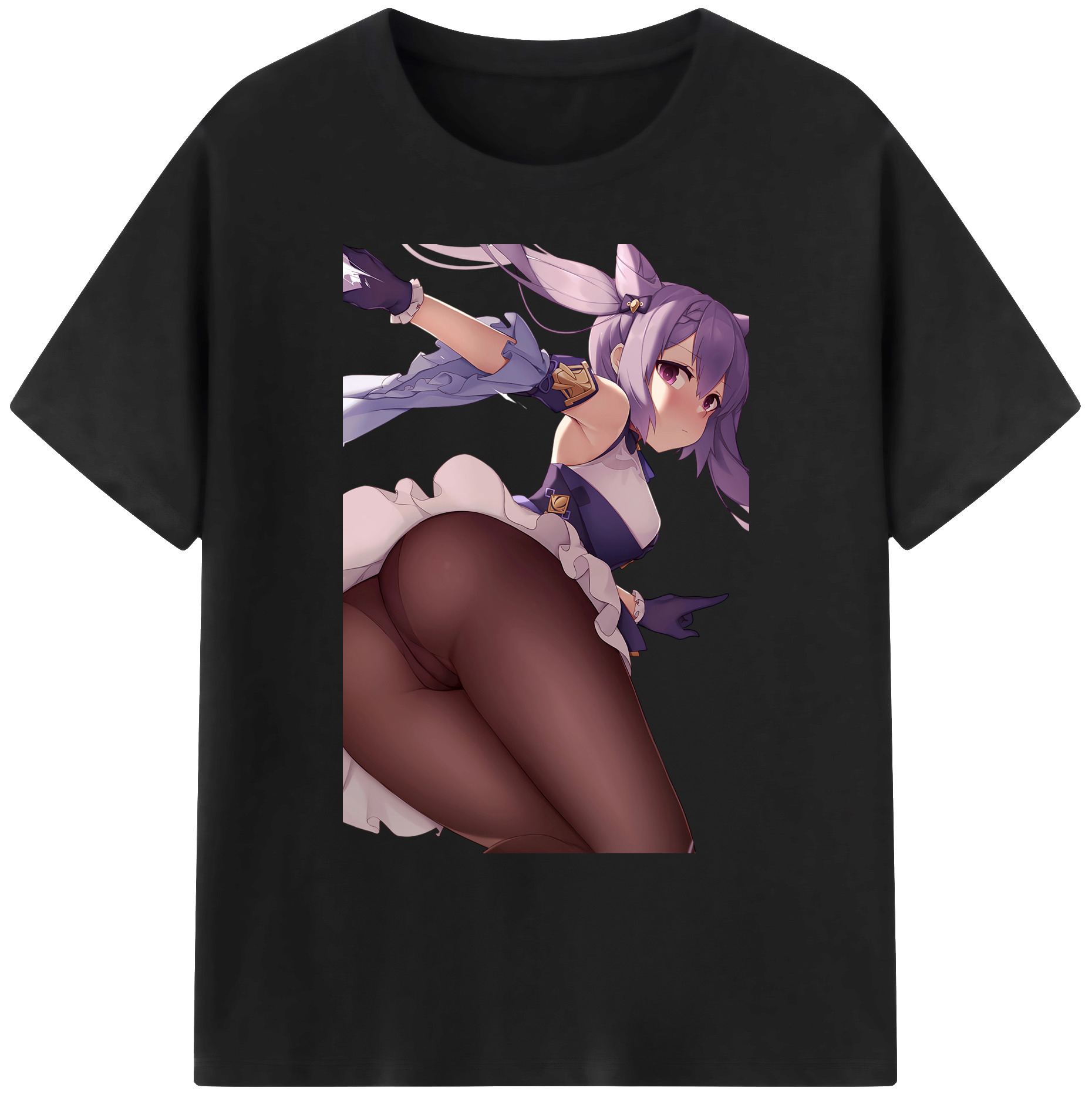 げんし神 刻晴 こくせい genshin Kokusei 綿100％ メンズ半袖Tシャツ｜肌触りやわらか＆通気性