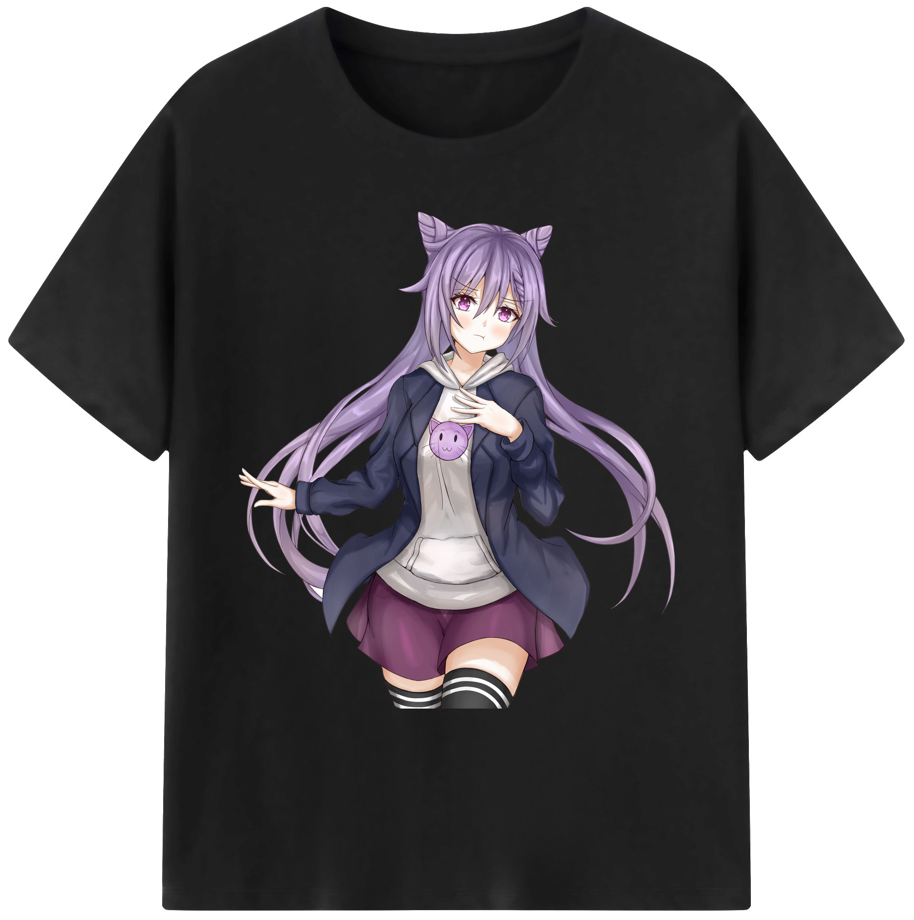 げんし神 刻晴 こくせい genshin Kokusei 綿100％ メンズ半袖Tシャツ｜肌触りやわらか＆通気性