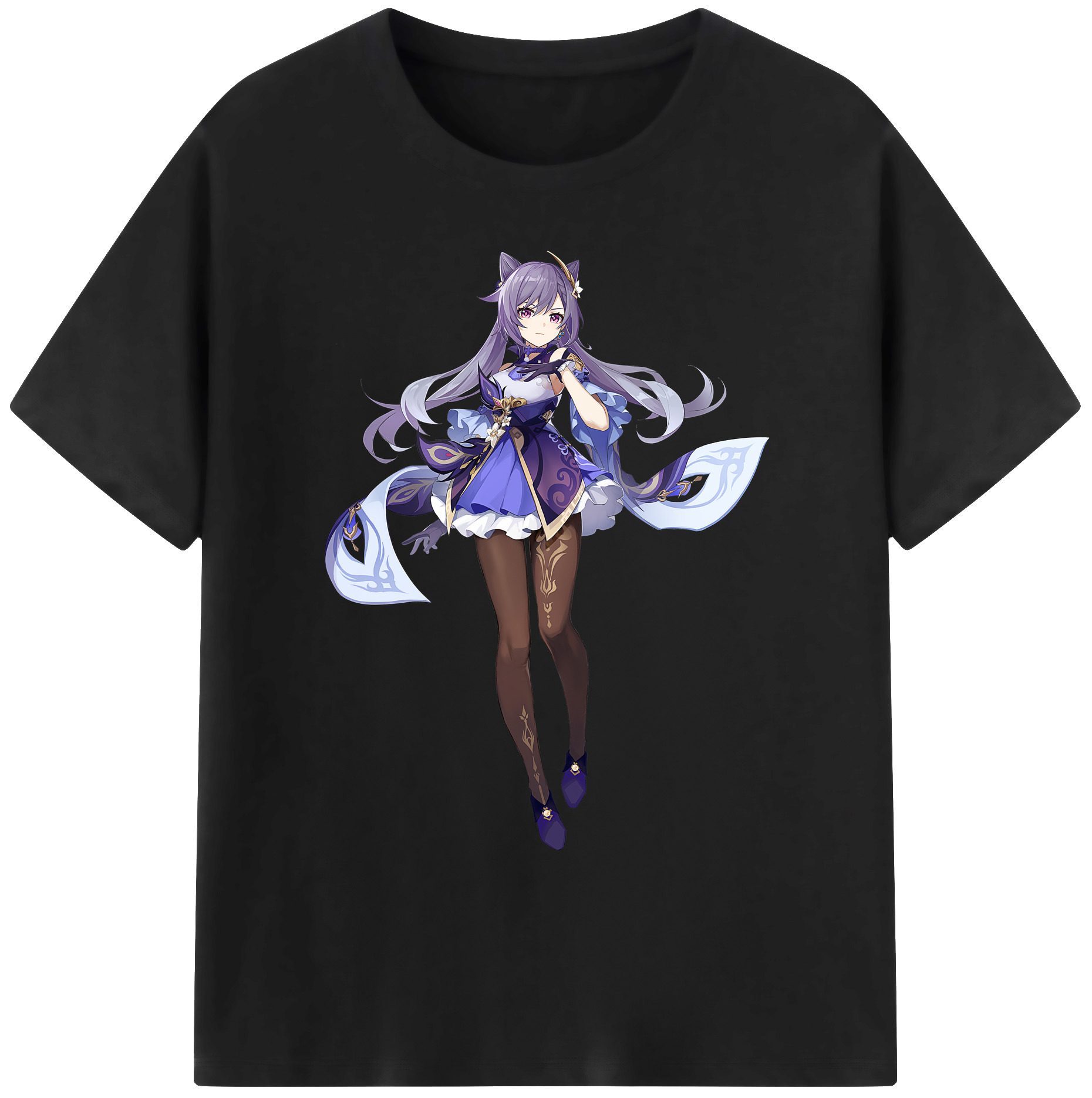 げんし神 刻晴 こくせい genshin Kokusei 綿100％ メンズ半袖Tシャツ｜肌触りやわらか＆通気性