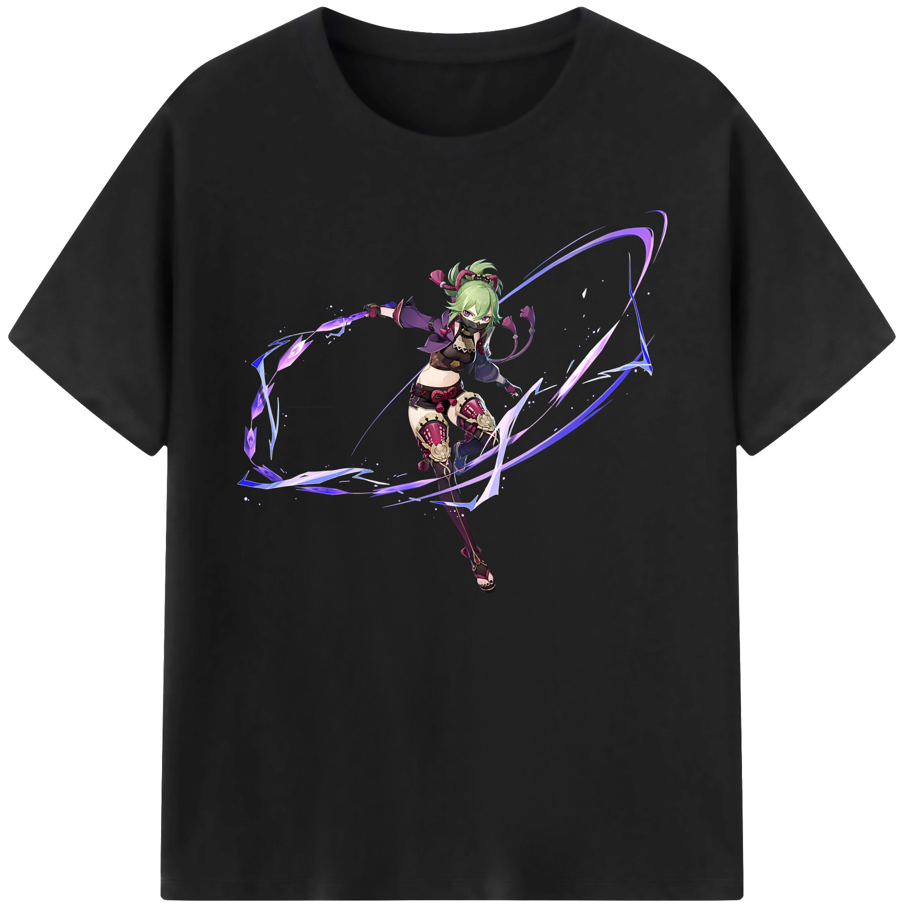 げんし神  久岐忍 くき しのぶ genshin Kuki Shinobu 綿100％ メンズ半袖Tシャツ｜肌触りやわらか＆通気性