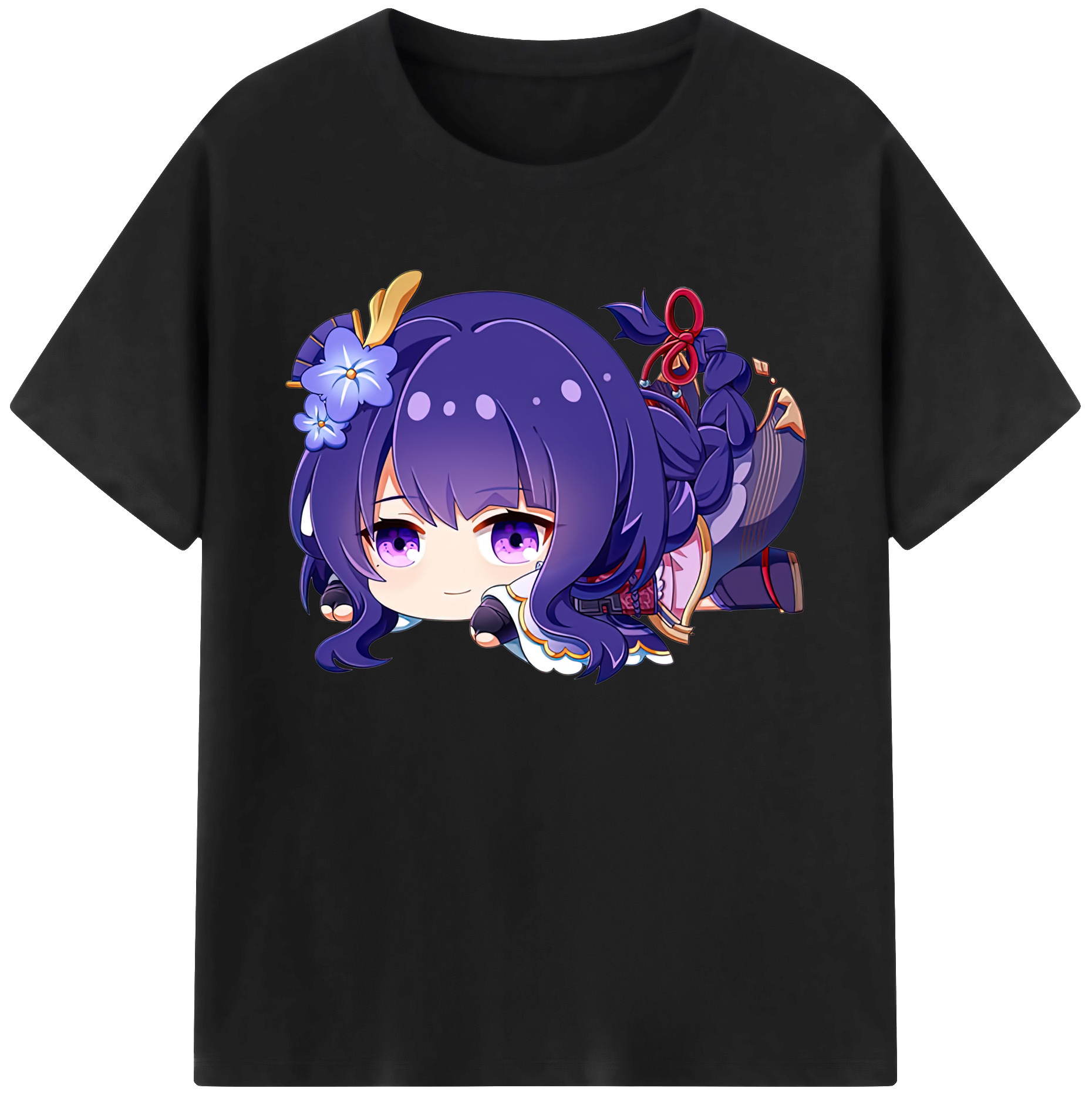 げんし神 雷電将軍 らいでんしょうぐん genshin Raiden Shogun 綿100％ メンズ半袖Tシャツ｜肌触りやわらか＆通気性