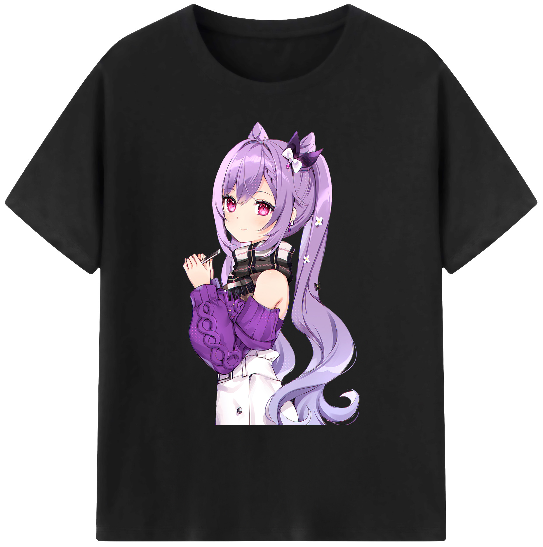 げんし神 刻晴 こくせい genshin Kokusei 綿100％ メンズ半袖Tシャツ｜肌触りやわらか＆通気性