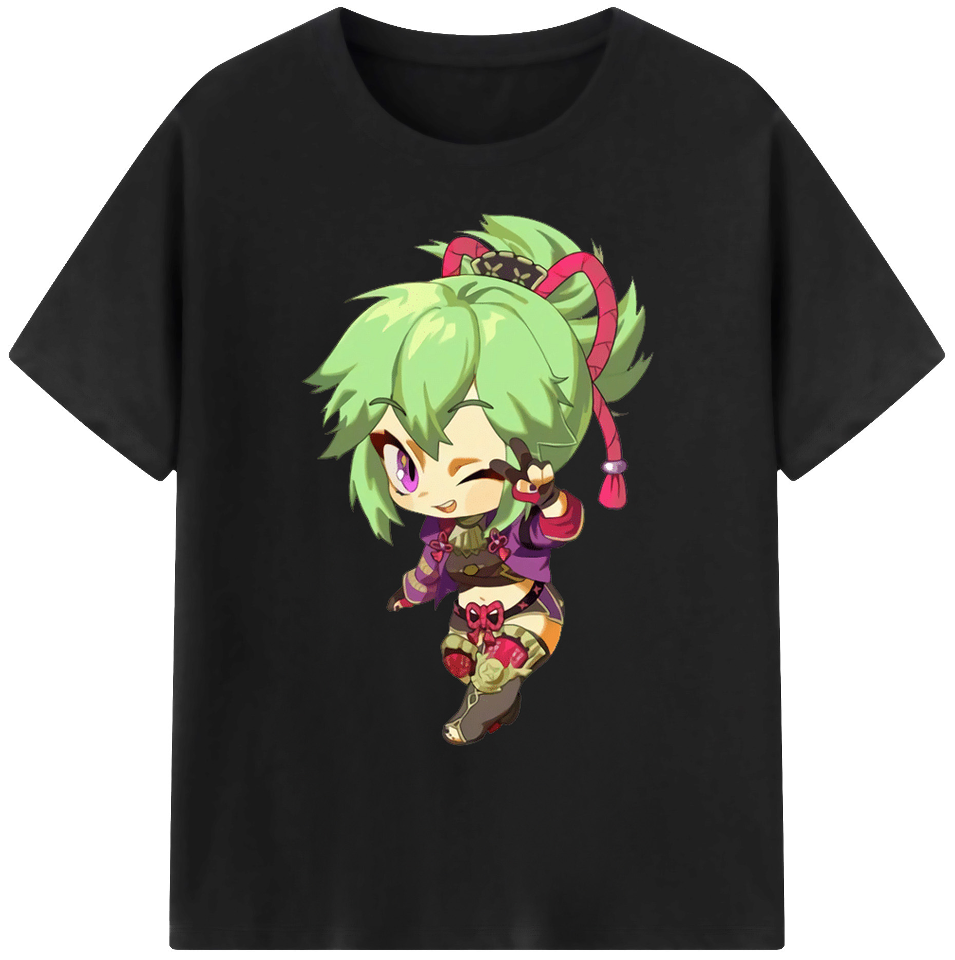 げんし神  久岐忍 くき しのぶ genshin Kuki Shinobu 綿100％ メンズ半袖Tシャツ｜肌触りやわらか＆通気性