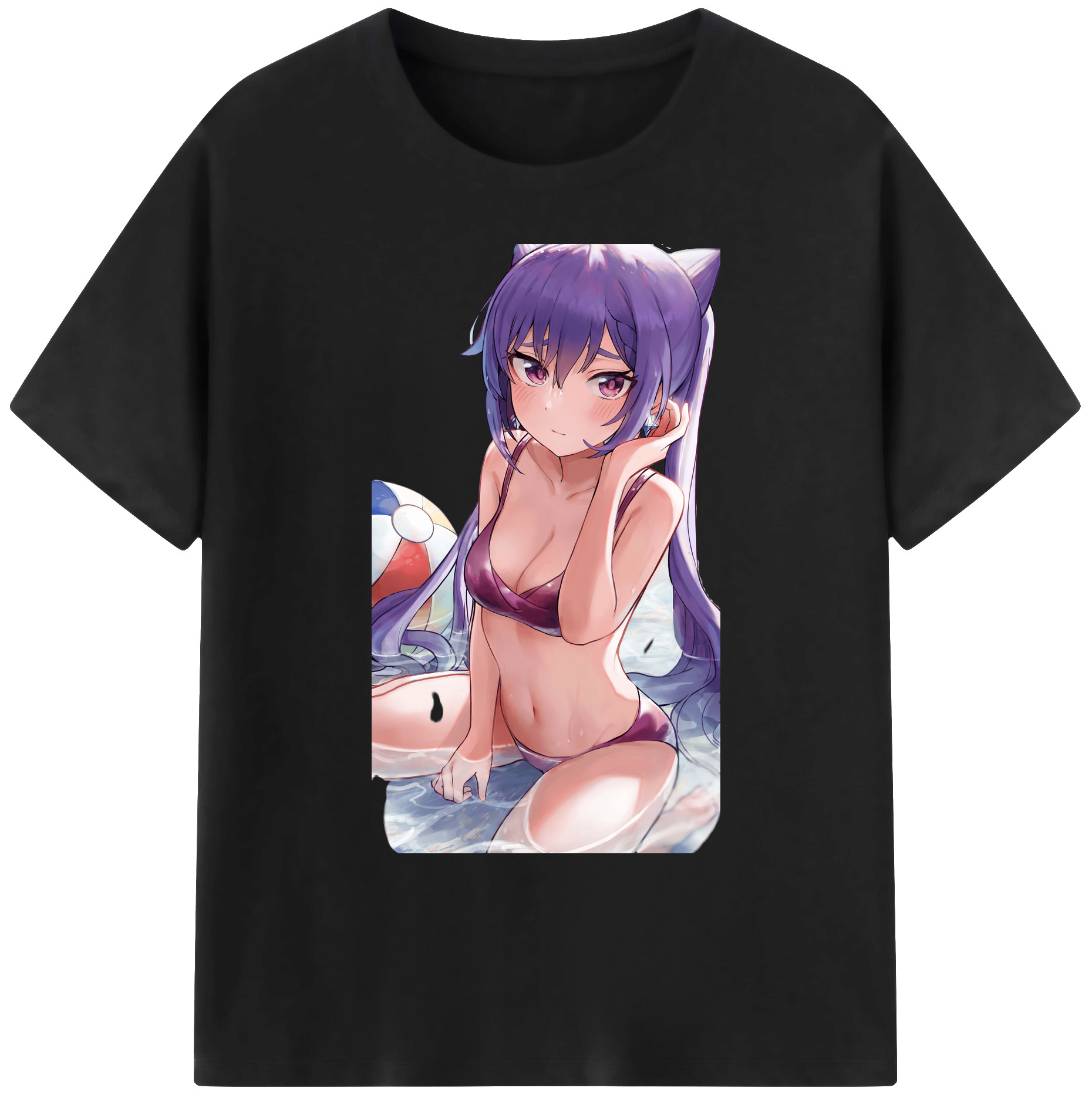 げんし神 刻晴 こくせい genshin Kokusei 綿100％ メンズ半袖Tシャツ｜肌触りやわらか＆通気性