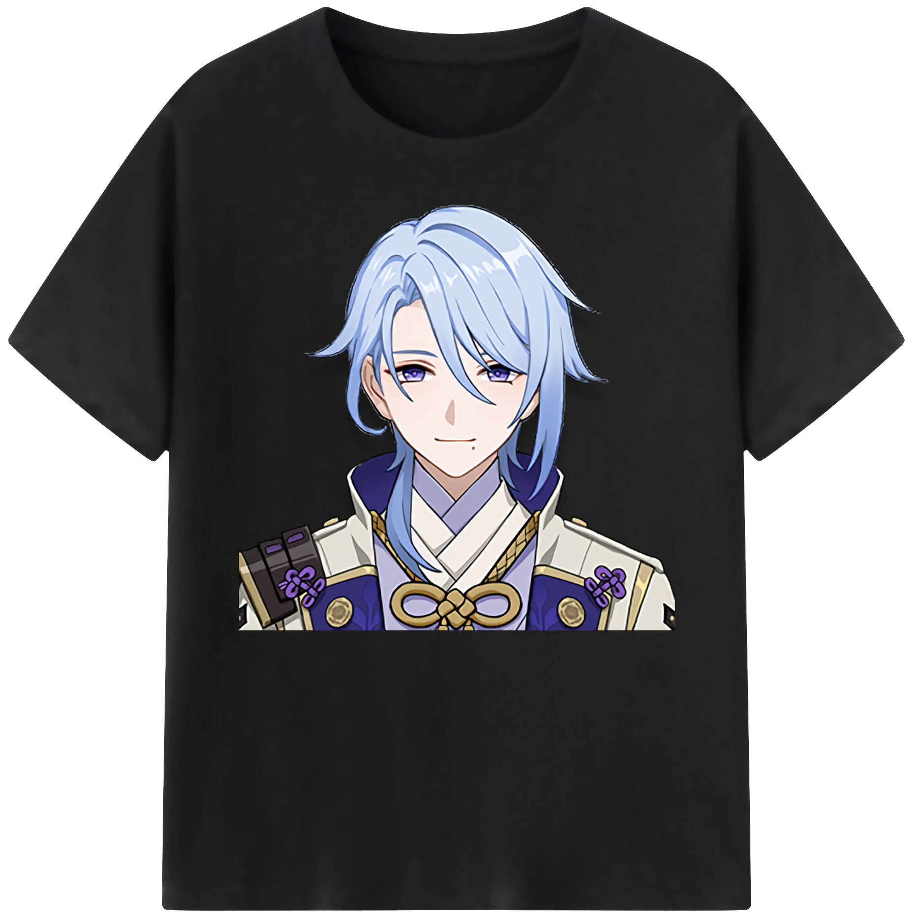 げんし神 神里綾人 かみさとあやと genshin Kamisato Ayato 綿100％ メンズ半袖Tシャツ｜肌触りやわらか＆通気性