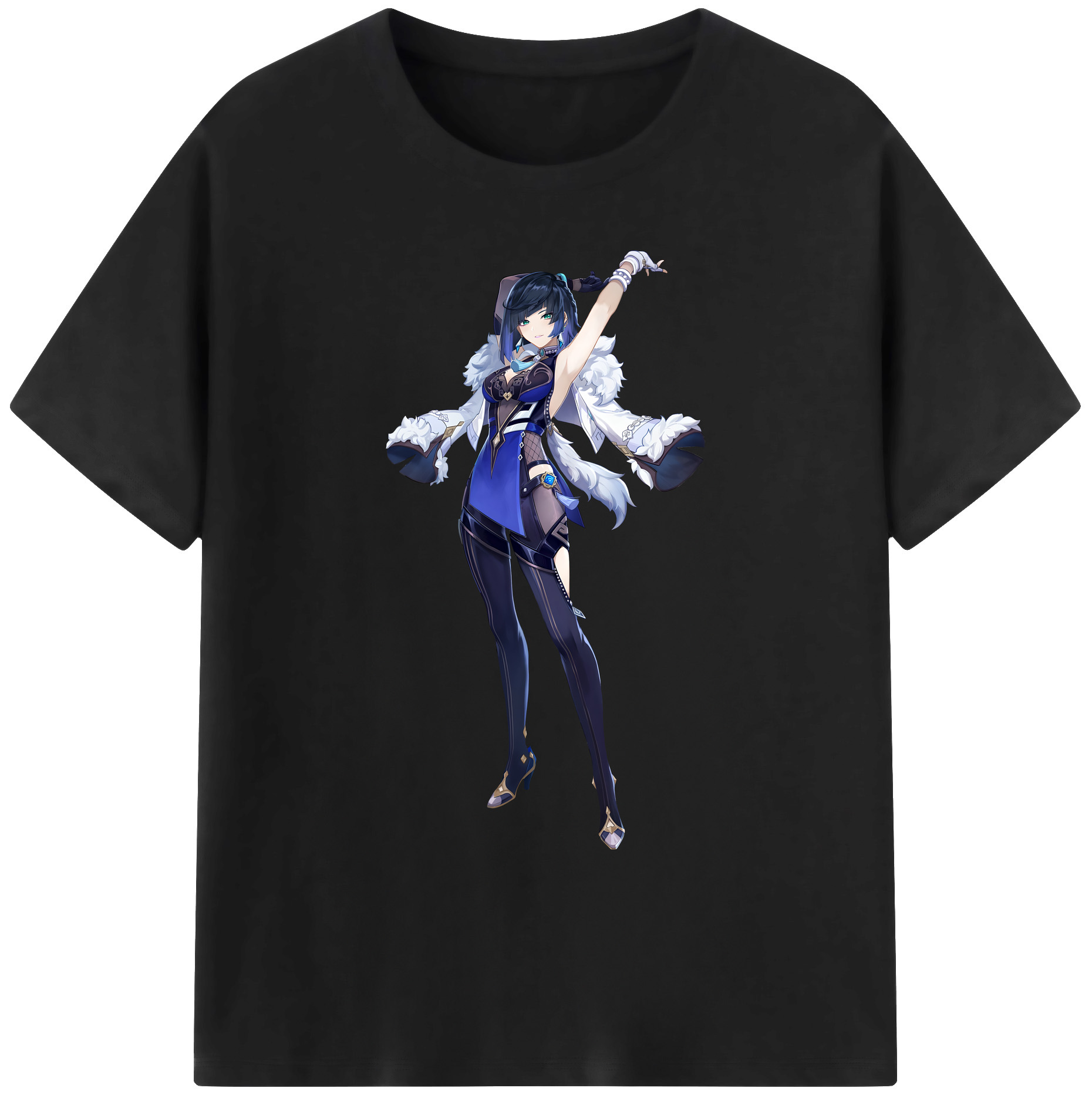 げんし神 夜兰 やらん genshin Yaran 綿100％ メンズ半袖Tシャツ｜肌触りやわらか＆通気性