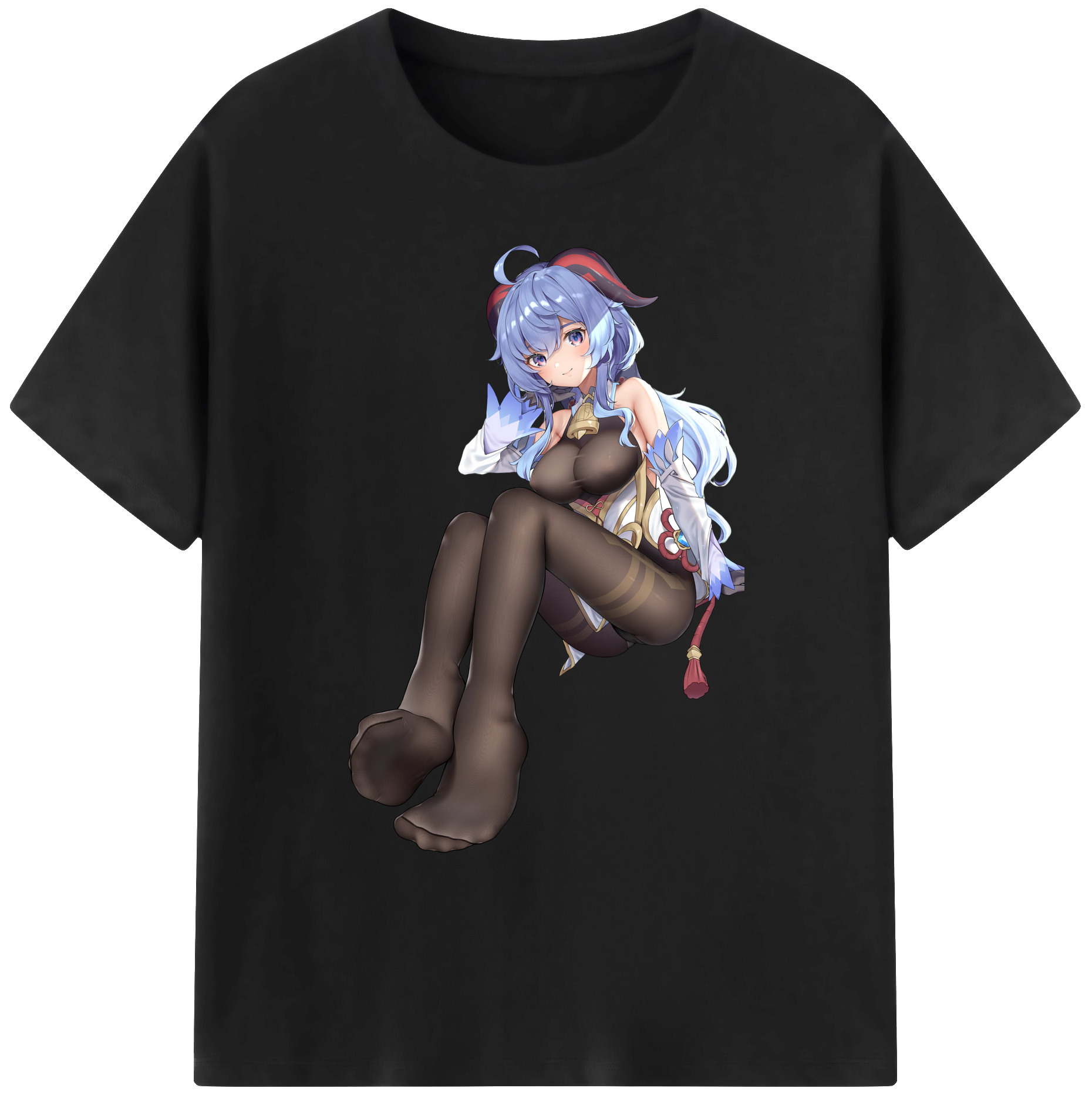 げんし神 甘雨 かんう genshin Ganyu 綿100％ メンズ半袖Tシャツ｜肌触りやわらか＆通気性