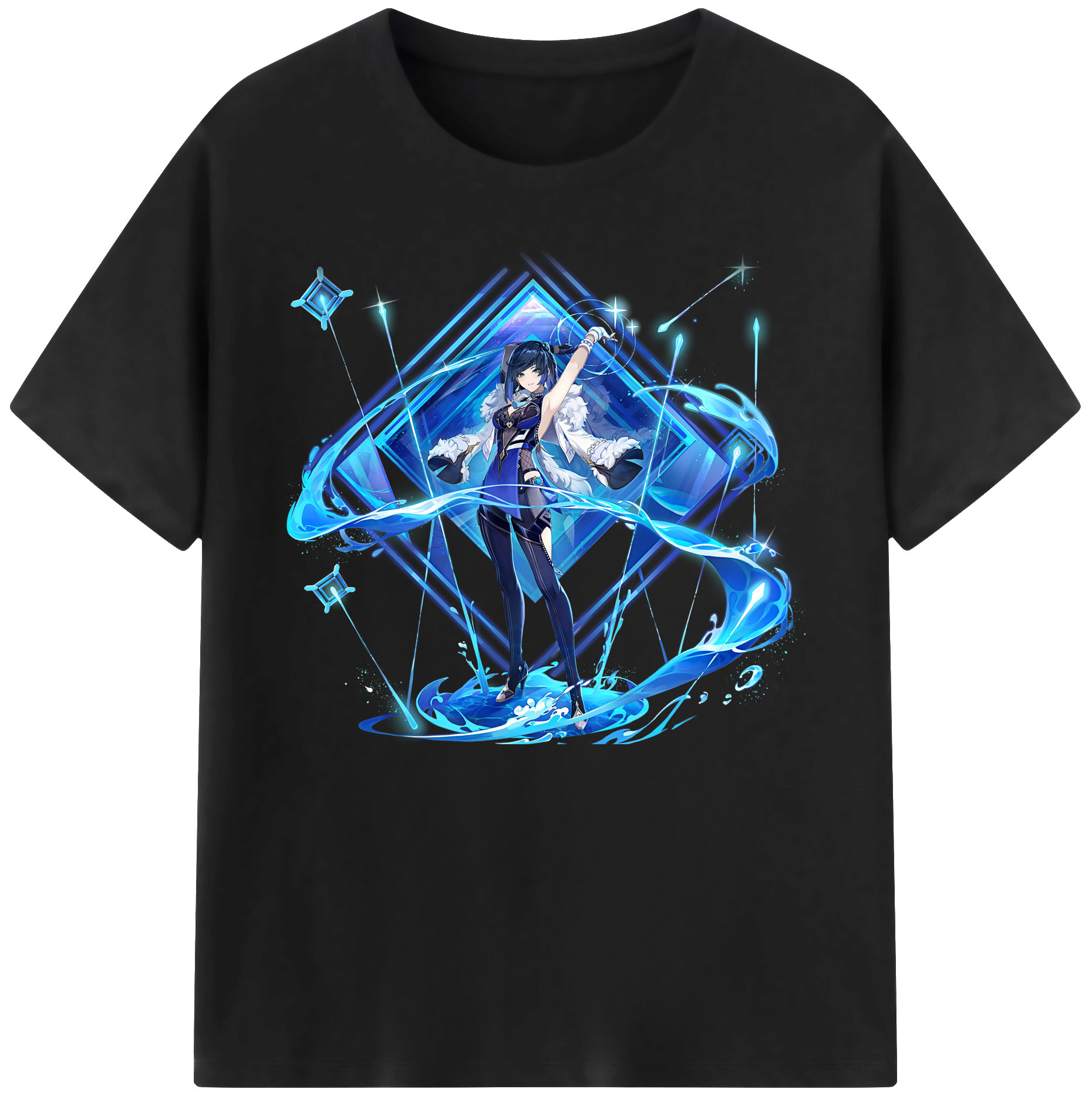 げんし神 夜兰 やらん genshin Yaran 綿100％ メンズ半袖Tシャツ｜肌触りやわらか＆通気性