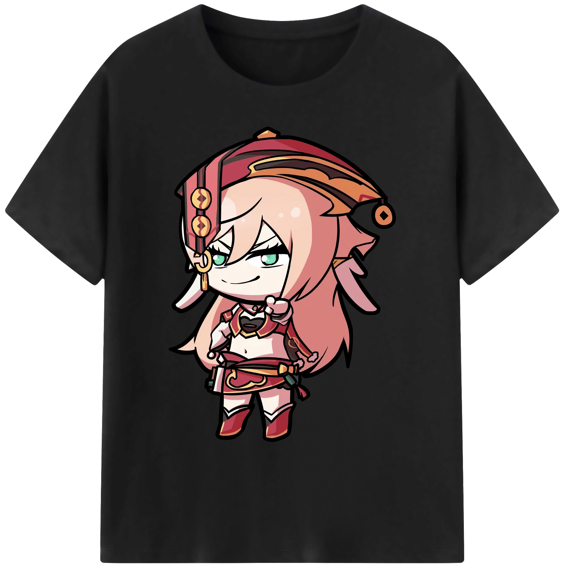 げんし神 ヤンフェイ genshin Yanfei 綿100％ メンズ半袖Tシャツ｜肌触りやわらか＆通気性