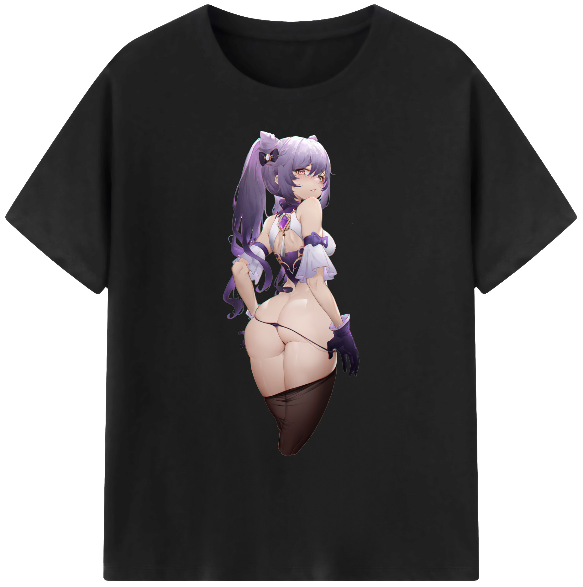 げんし神 刻晴 こくせい genshin Kokusei 綿100％ メンズ半袖Tシャツ｜肌触りやわらか＆通気性