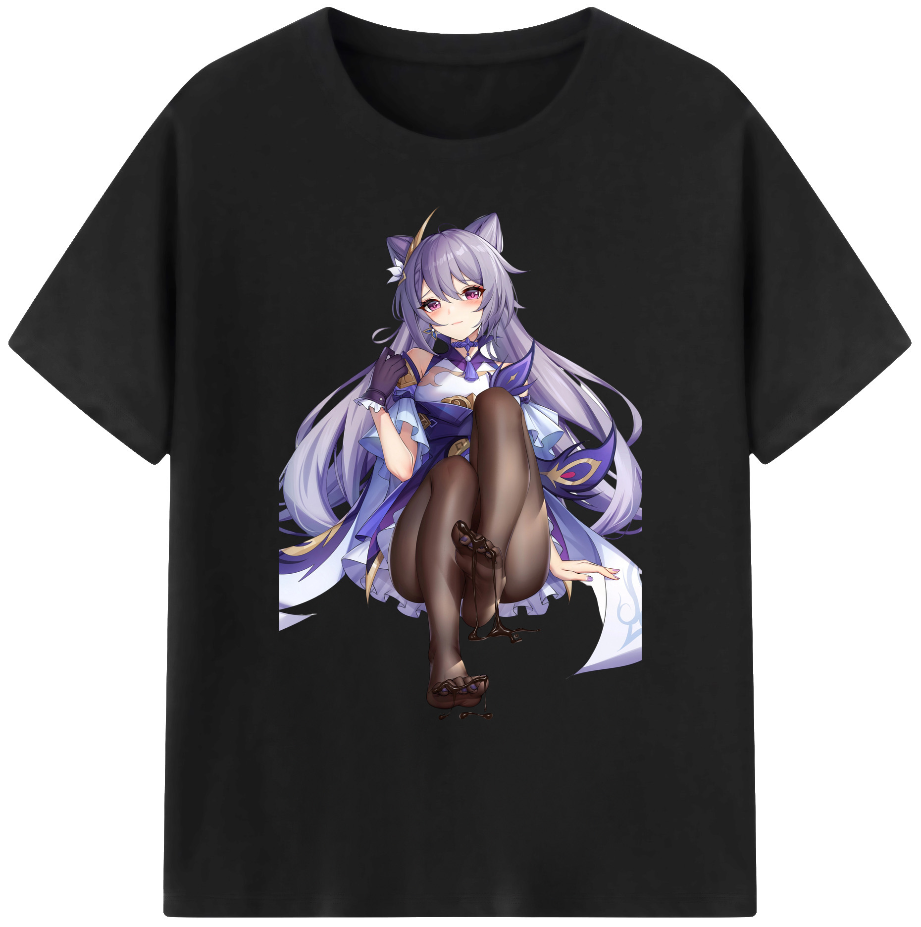 げんし神 刻晴 こくせい genshin Kokusei 綿100％ メンズ半袖Tシャツ｜肌触りやわらか＆通気性