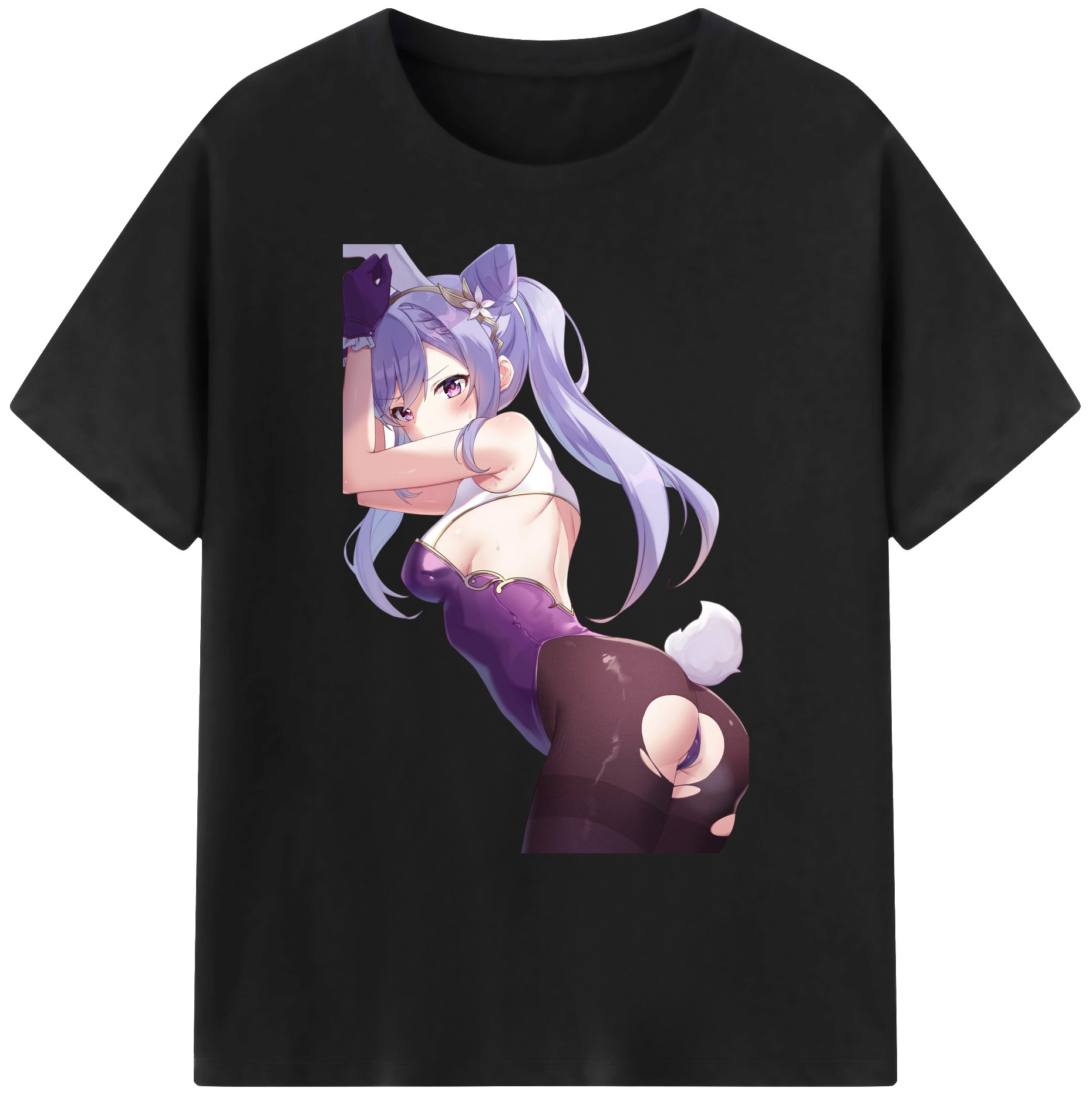 げんし神 刻晴 こくせい genshin Kokusei 綿100％ メンズ半袖Tシャツ｜肌触りやわらか＆通気性