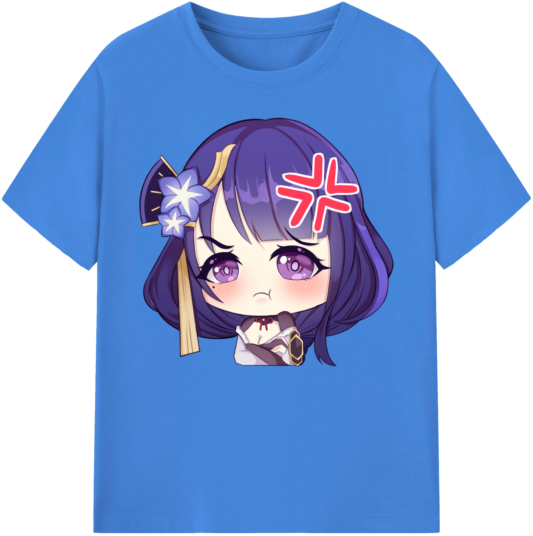 げんし神 雷電将軍 らいでんしょうぐん genshin Raiden Shogun 綿100％ メンズ半袖Tシャツ｜肌触りやわらか＆通気性