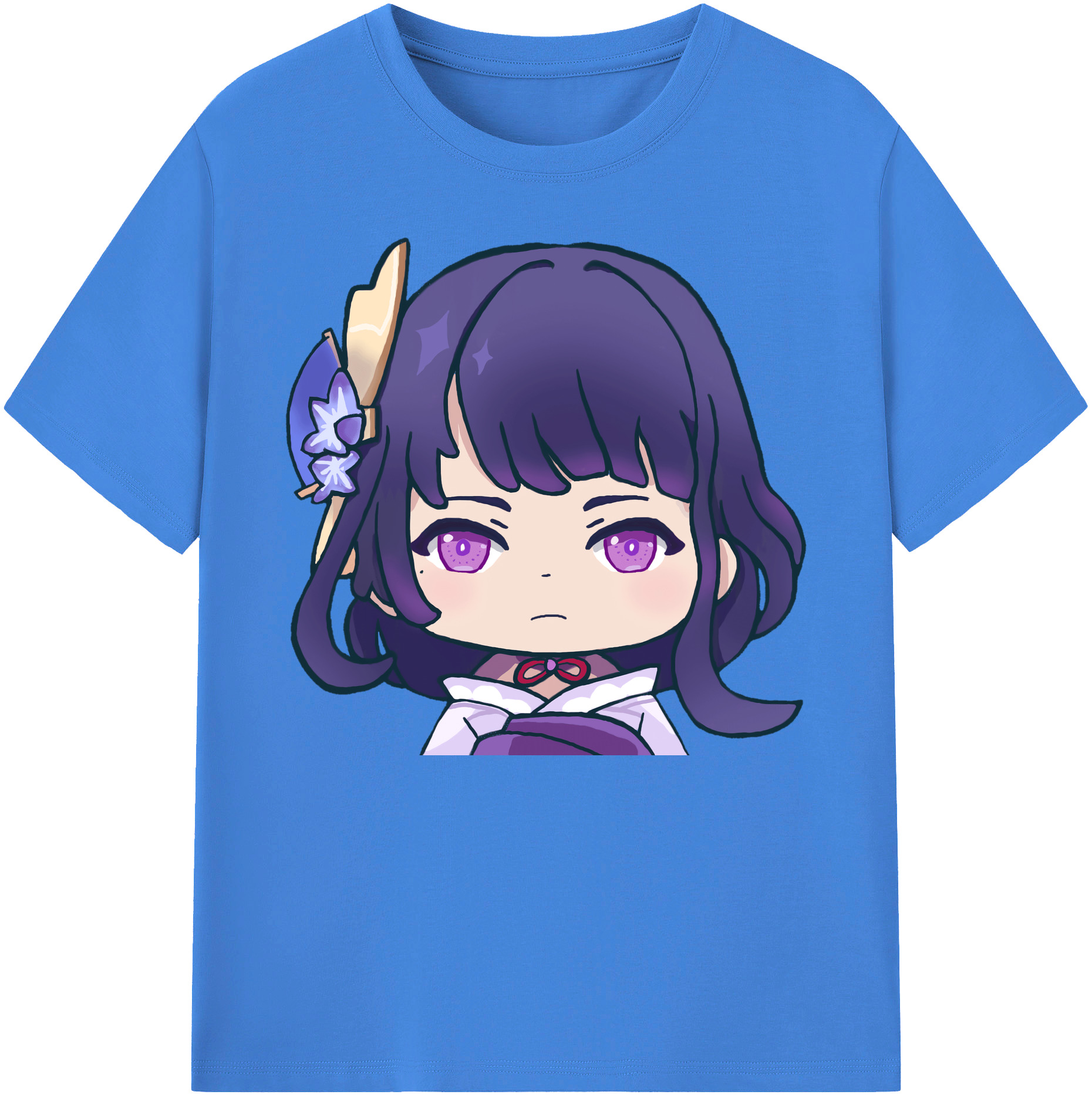 げんし神 雷電将軍 らいでんしょうぐん genshin Raiden Shogun 綿100％ メンズ半袖Tシャツ｜肌触りやわらか＆通気性
