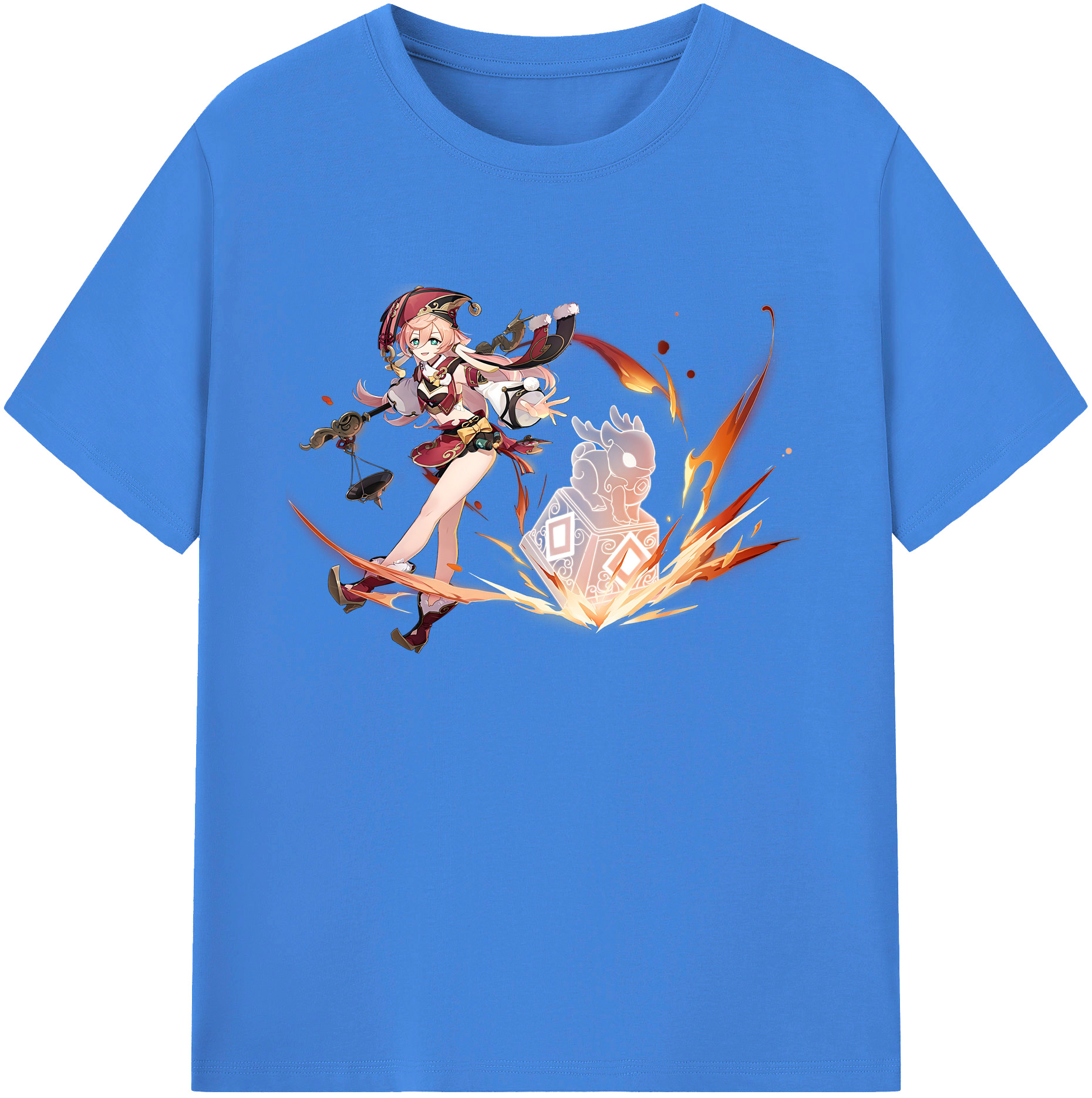 げんし神 ヤンフェイ genshin Yanfei 綿100％ メンズ半袖Tシャツ｜肌触りやわらか＆通気性