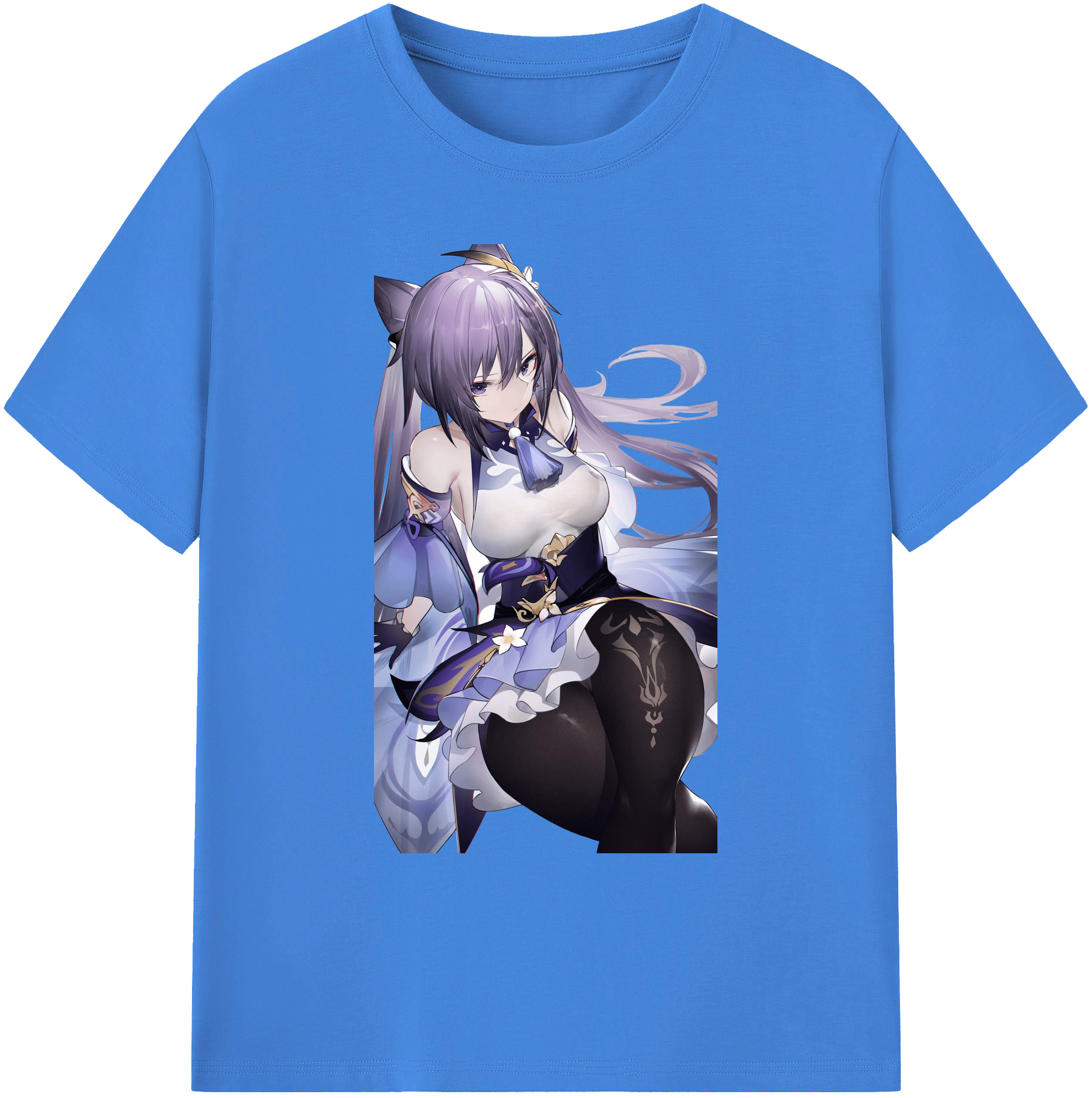 げんし神 刻晴 こくせい genshin Kokusei 綿100％ メンズ半袖Tシャツ｜肌触りやわらか＆通気性