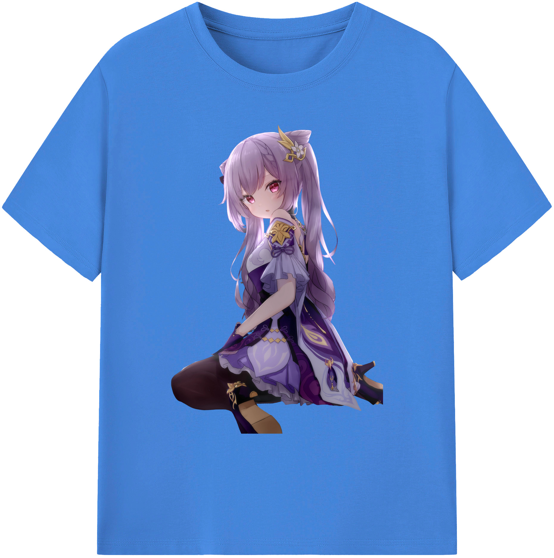 げんし神 刻晴 こくせい genshin Kokusei 綿100％ メンズ半袖Tシャツ｜肌触りやわらか＆通気性
