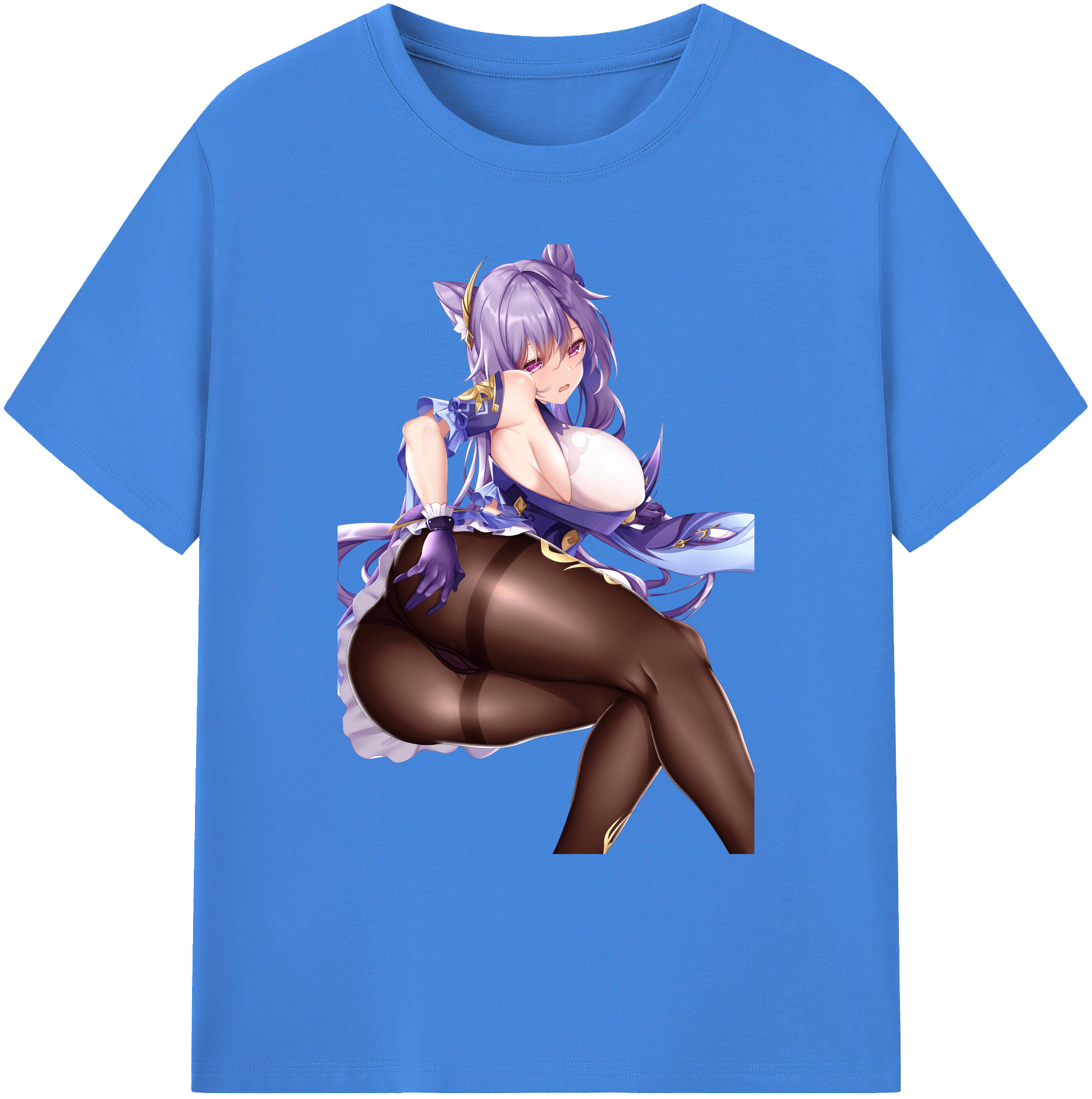 げんし神 刻晴 こくせい genshin Kokusei 綿100％ メンズ半袖Tシャツ｜肌触りやわらか＆通気性