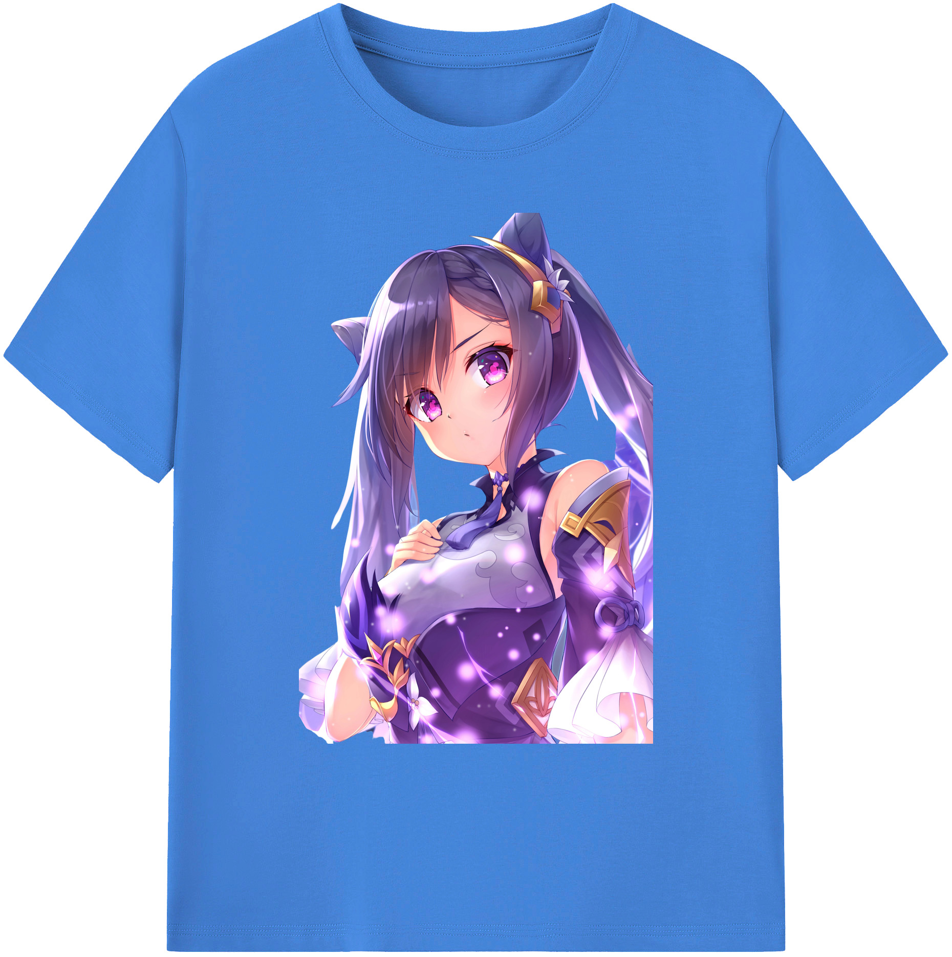 げんし神 刻晴 こくせい genshin Kokusei 綿100％ メンズ半袖Tシャツ｜肌触りやわらか＆通気性