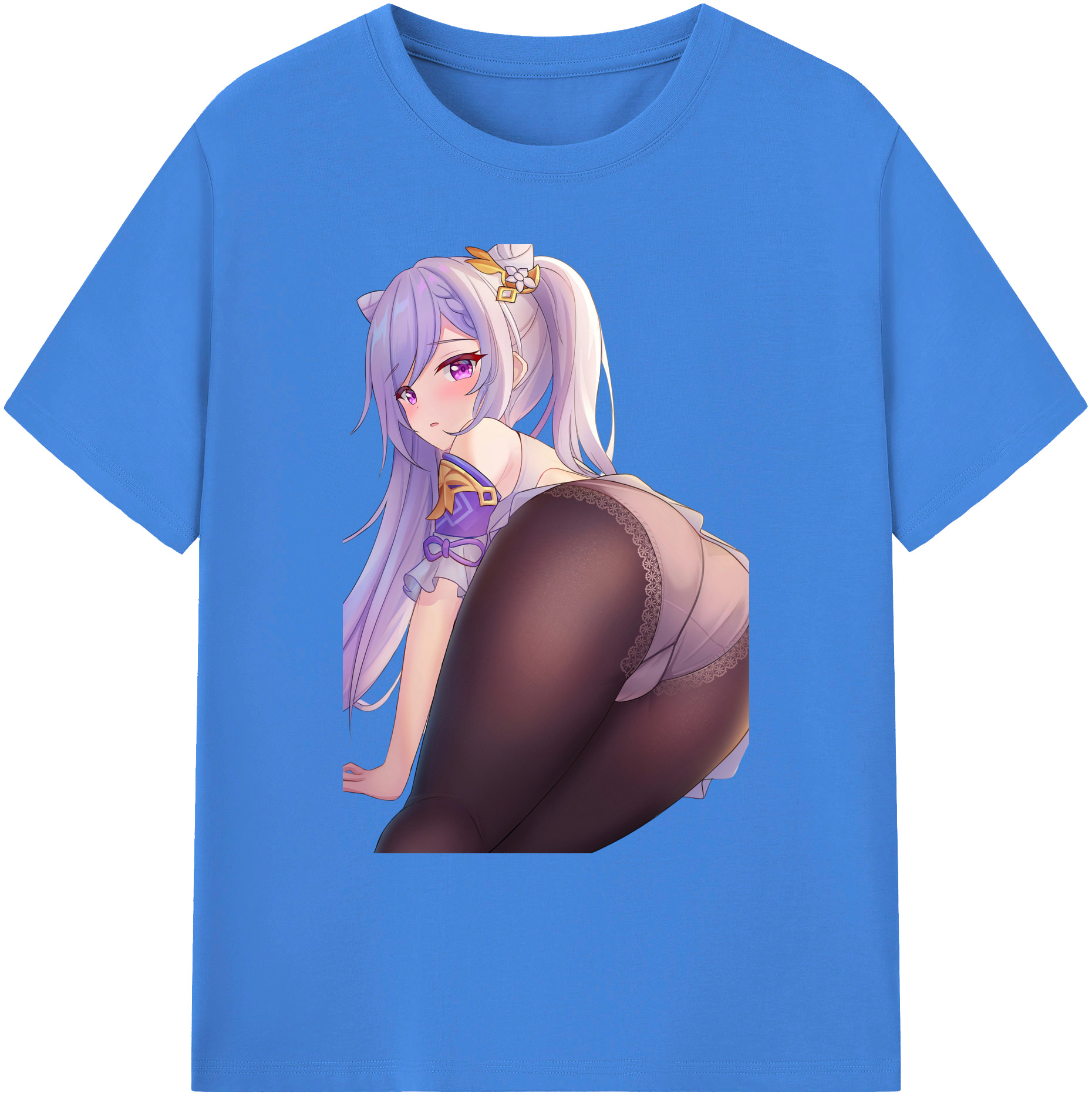 げんし神 刻晴 こくせい genshin Kokusei 綿100％ メンズ半袖Tシャツ｜肌触りやわらか＆通気性