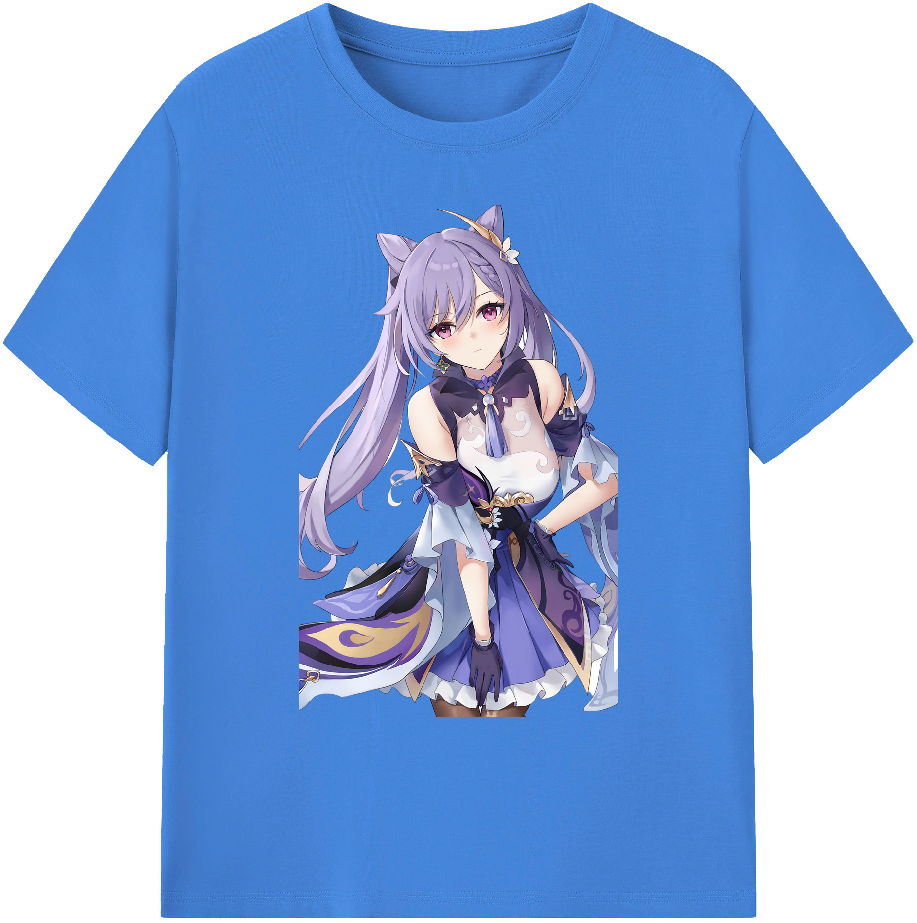 げんし神 刻晴 こくせい genshin Kokusei 綿100％ メンズ半袖Tシャツ｜肌触りやわらか＆通気性