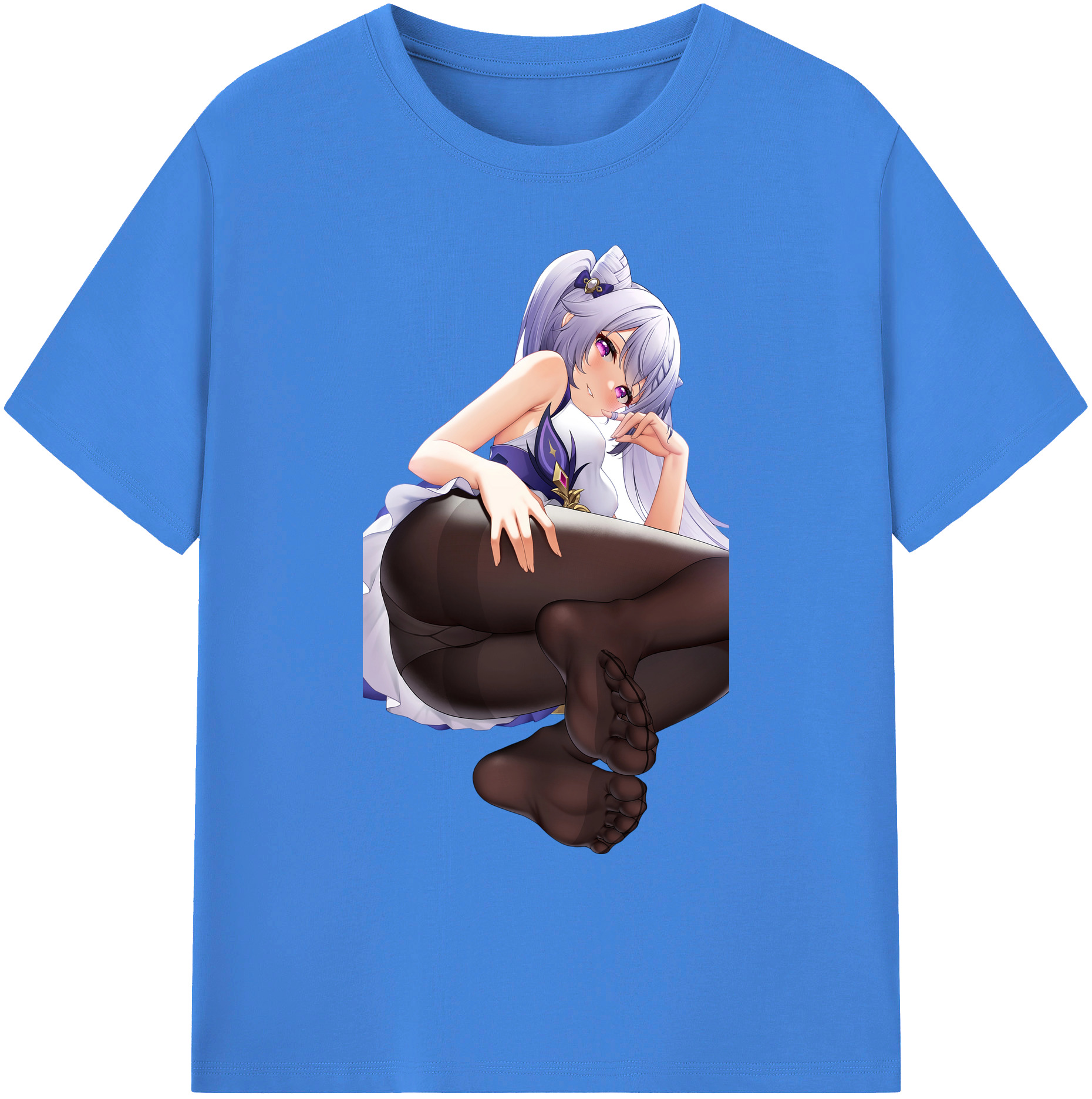 げんし神 刻晴 こくせい genshin Kokusei 綿100％ メンズ半袖Tシャツ｜肌触りやわらか＆通気性
