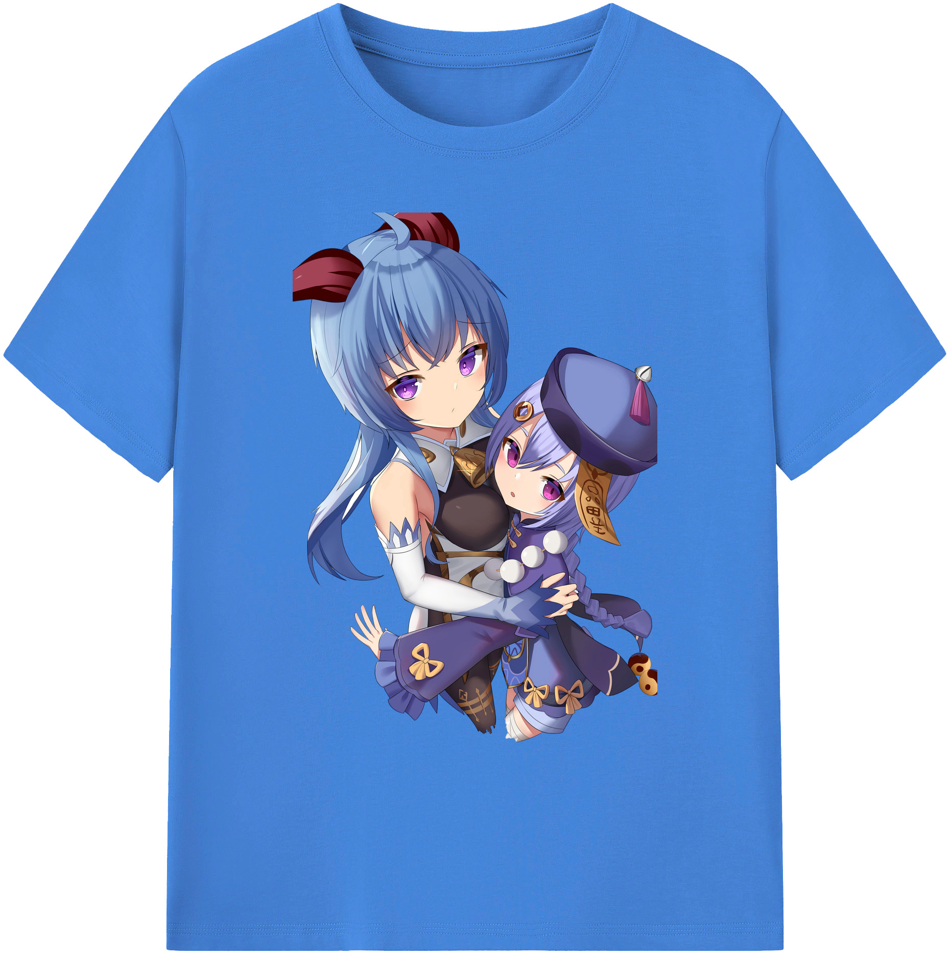 げんし神 甘雨 かんう genshin Ganyu 綿100％ メンズ半袖Tシャツ｜肌触りやわらか＆通気性