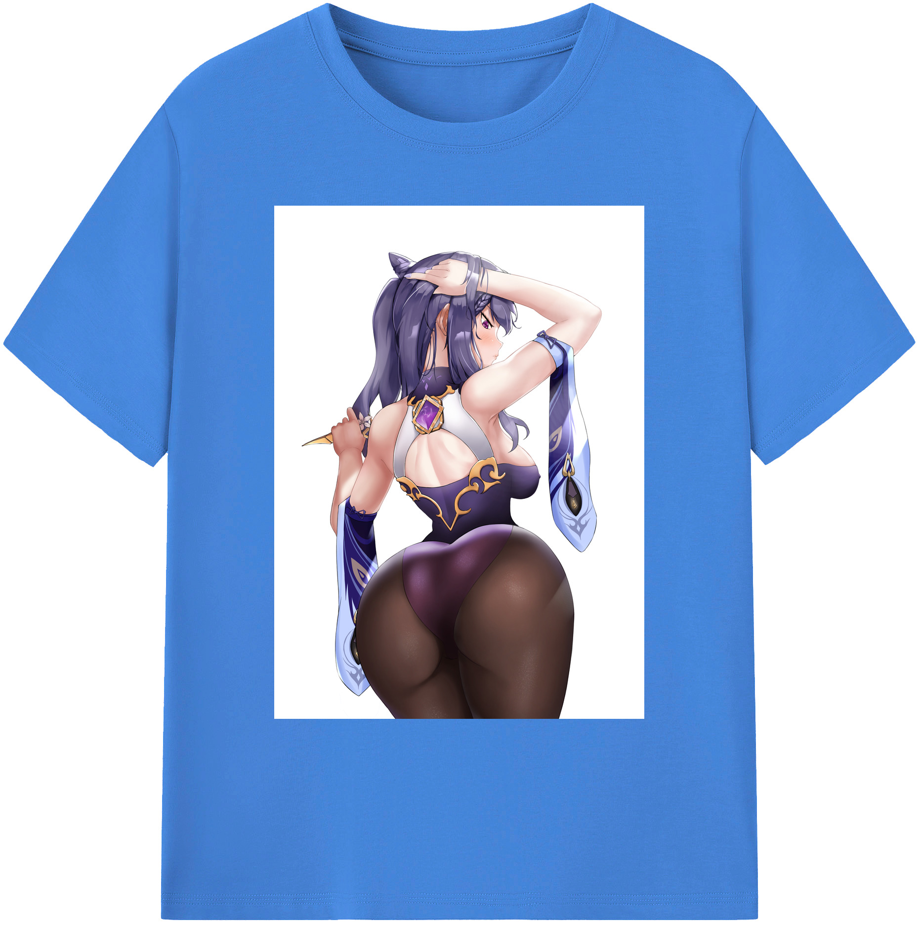 げんし神 刻晴 こくせい genshin Kokusei 綿100％ メンズ半袖Tシャツ｜肌触りやわらか＆通気性