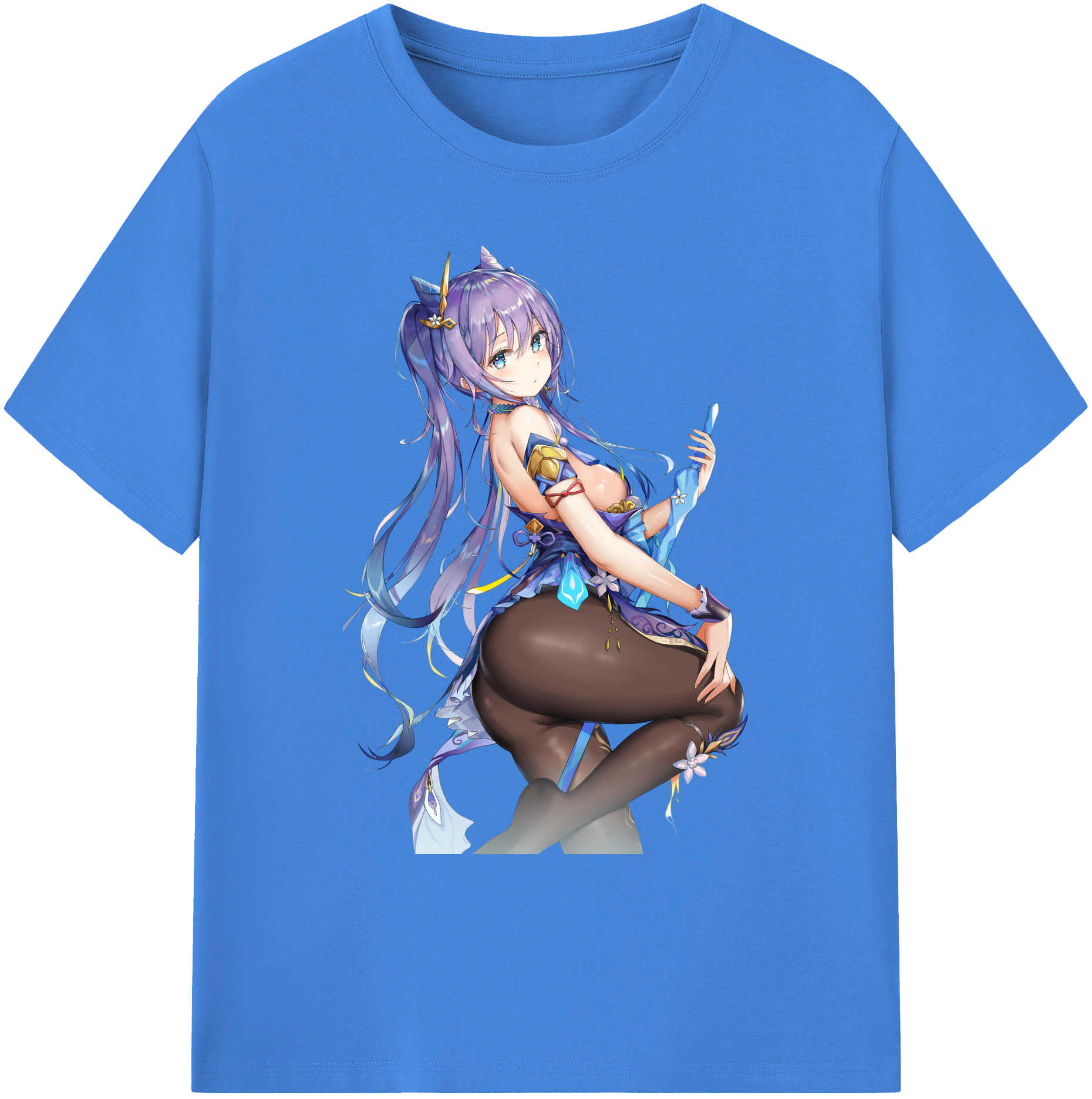 げんし神 刻晴 こくせい genshin Kokusei 綿100％ メンズ半袖Tシャツ｜肌触りやわらか＆通気性