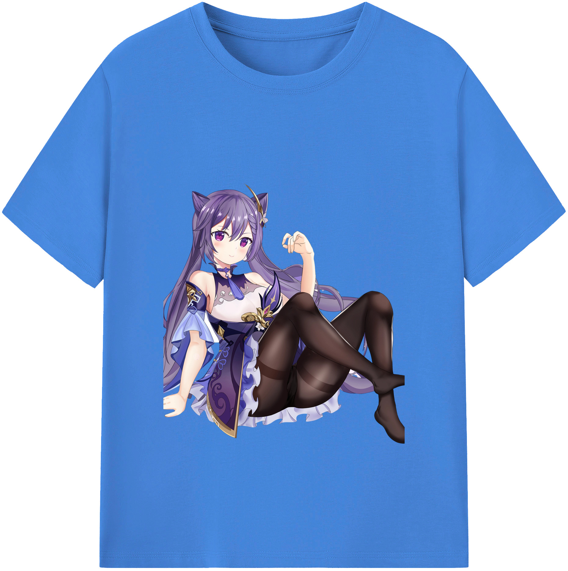 げんし神 刻晴 こくせい genshin Kokusei 綿100％ メンズ半袖Tシャツ｜肌触りやわらか＆通気性
