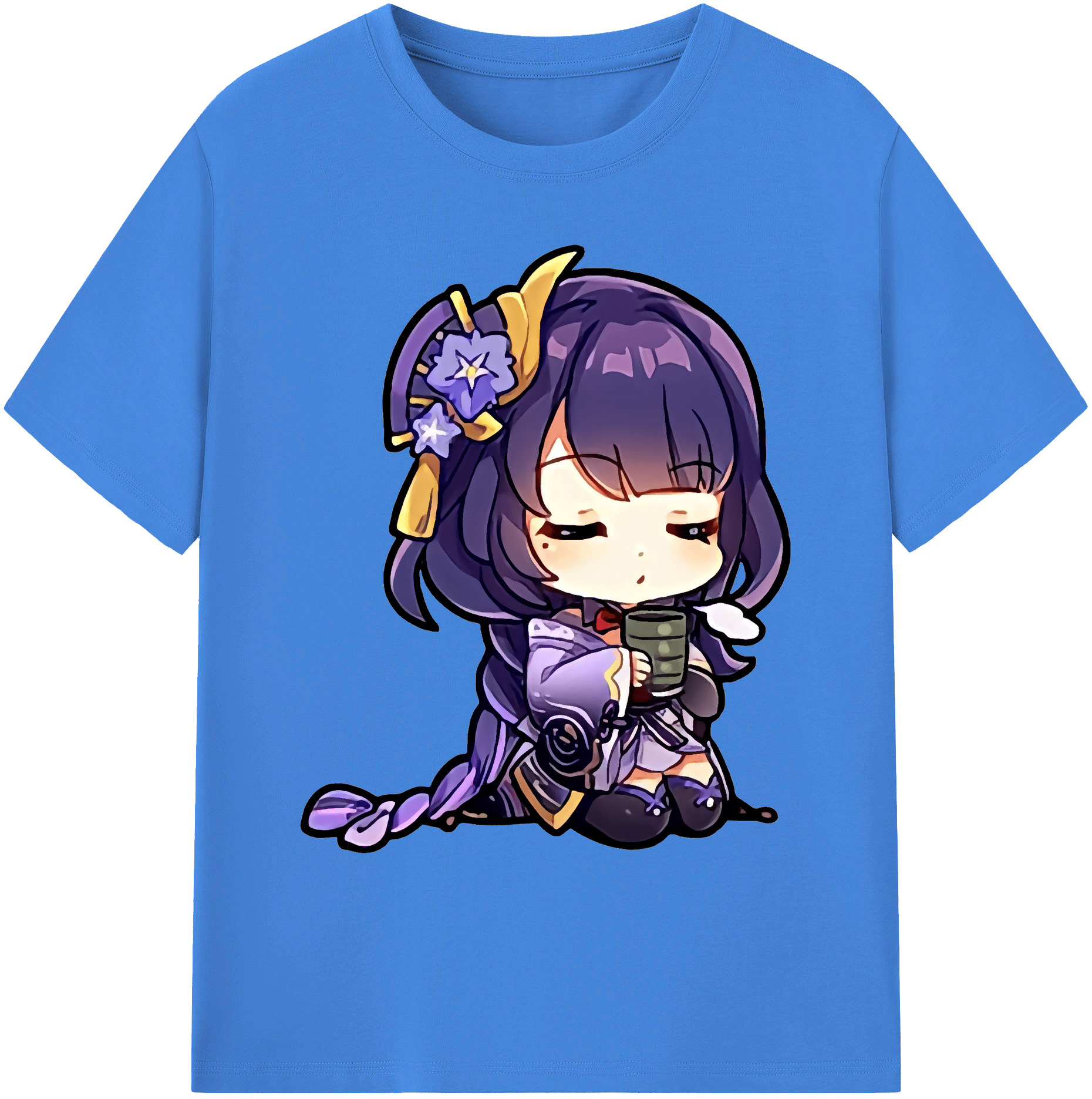 げんし神 雷電将軍 らいでんしょうぐん genshin Raiden Shogun 綿100％ メンズ半袖Tシャツ｜肌触りやわらか＆通気性