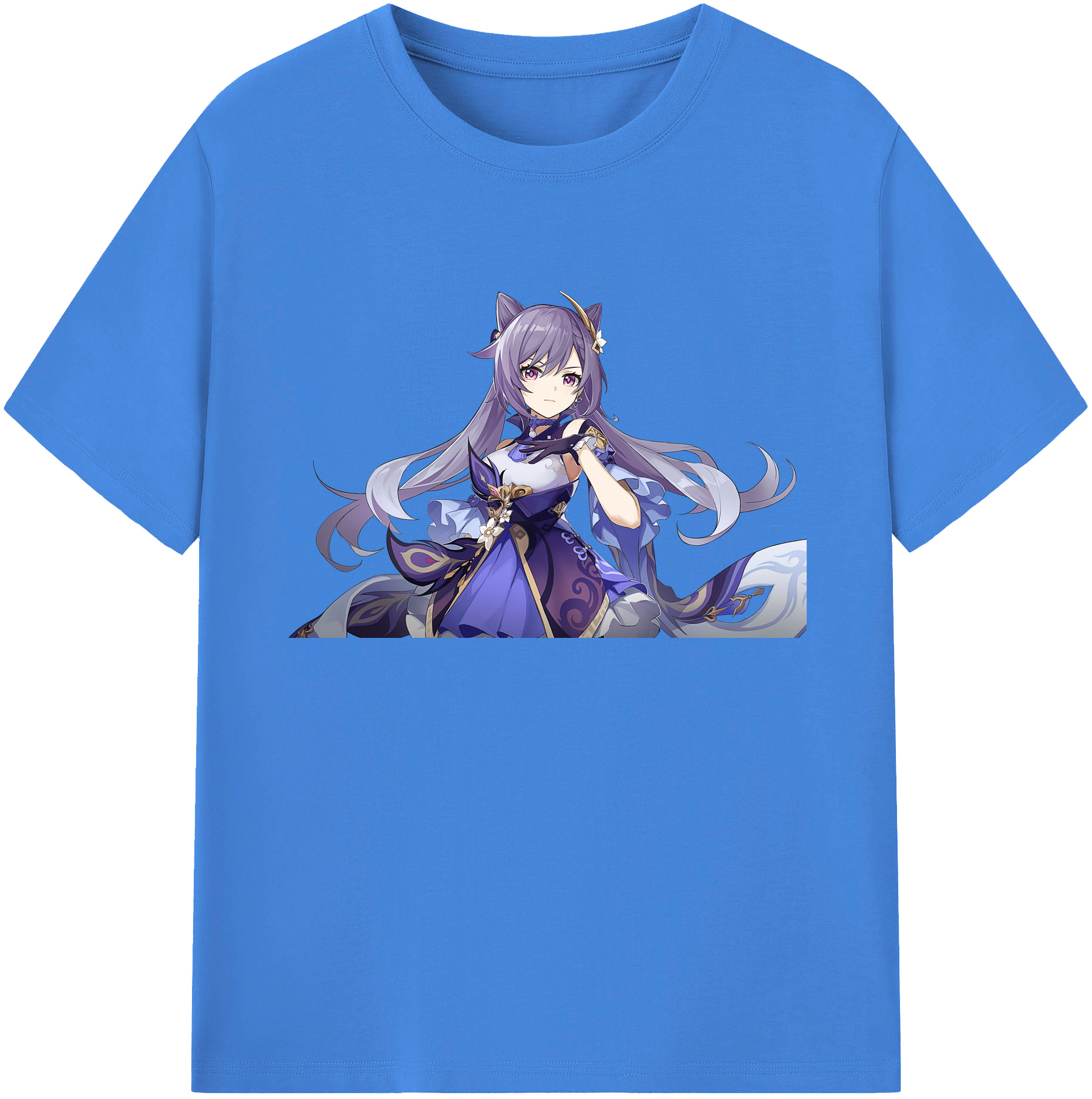 げんし神 刻晴 こくせい genshin Kokusei 綿100％ メンズ半袖Tシャツ｜肌触りやわらか＆通気性