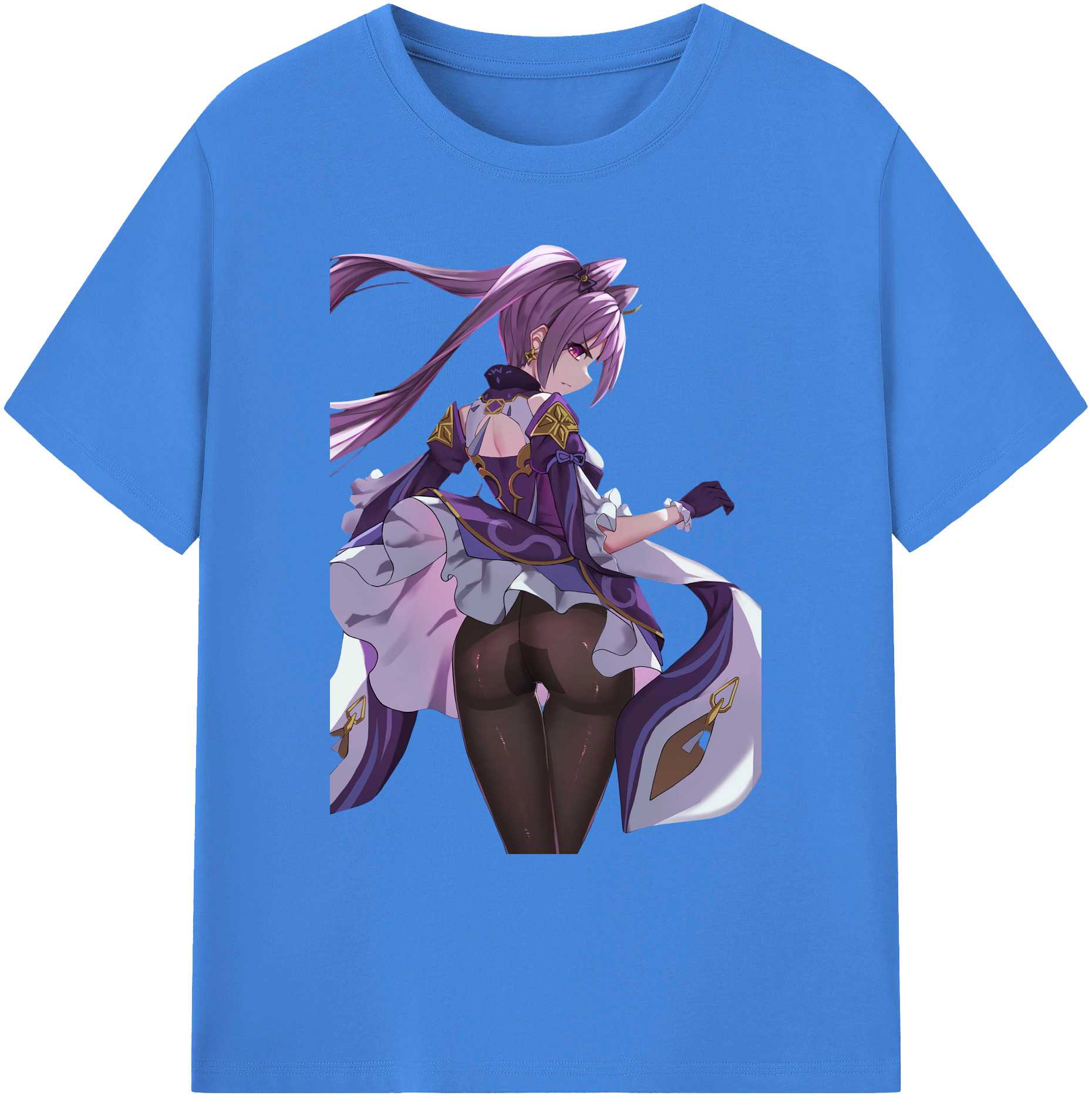 げんし神 刻晴 こくせい genshin Kokusei 綿100％ メンズ半袖Tシャツ｜肌触りやわらか＆通気性