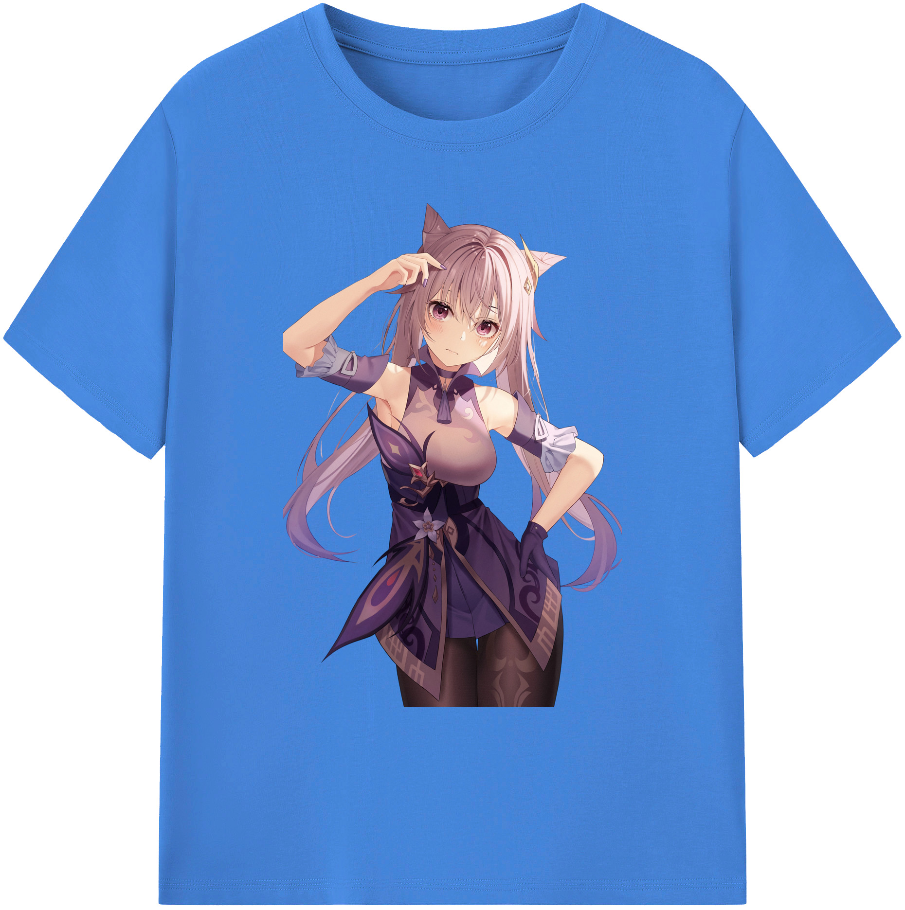げんし神 刻晴 こくせい genshin Kokusei 綿100％ メンズ半袖Tシャツ｜肌触りやわらか＆通気性