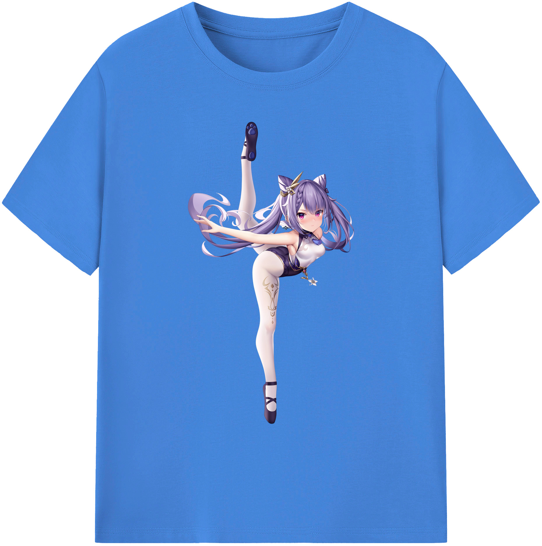 げんし神 刻晴 こくせい genshin Kokusei 綿100％ メンズ半袖Tシャツ｜肌触りやわらか＆通気性