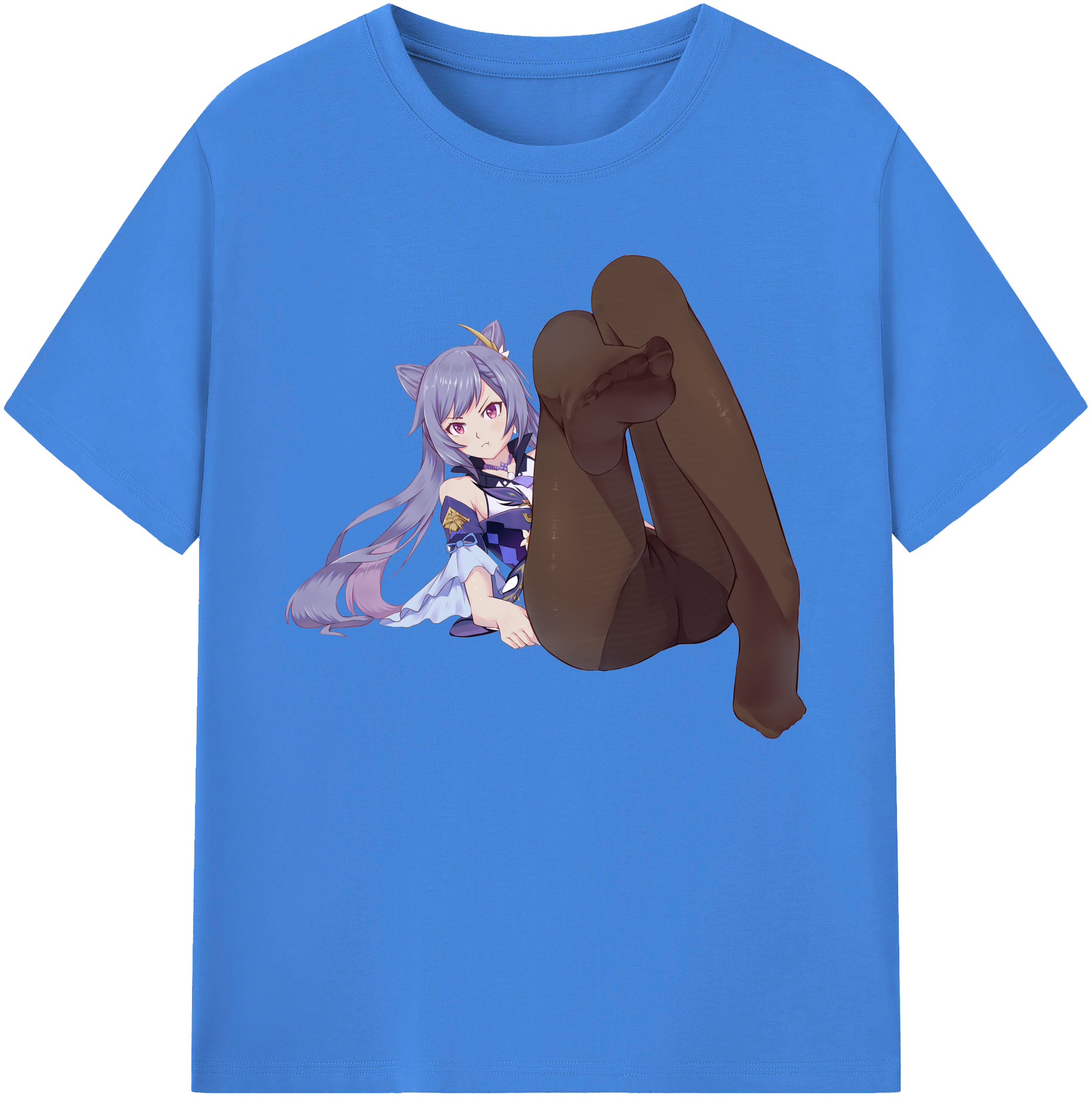 げんし神 刻晴 こくせい genshin Kokusei 綿100％ メンズ半袖Tシャツ｜肌触りやわらか＆通気性
