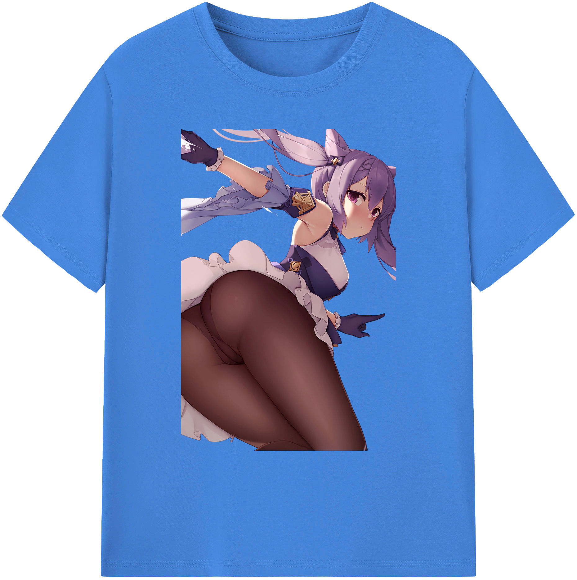 げんし神 刻晴 こくせい genshin Kokusei 綿100％ メンズ半袖Tシャツ｜肌触りやわらか＆通気性