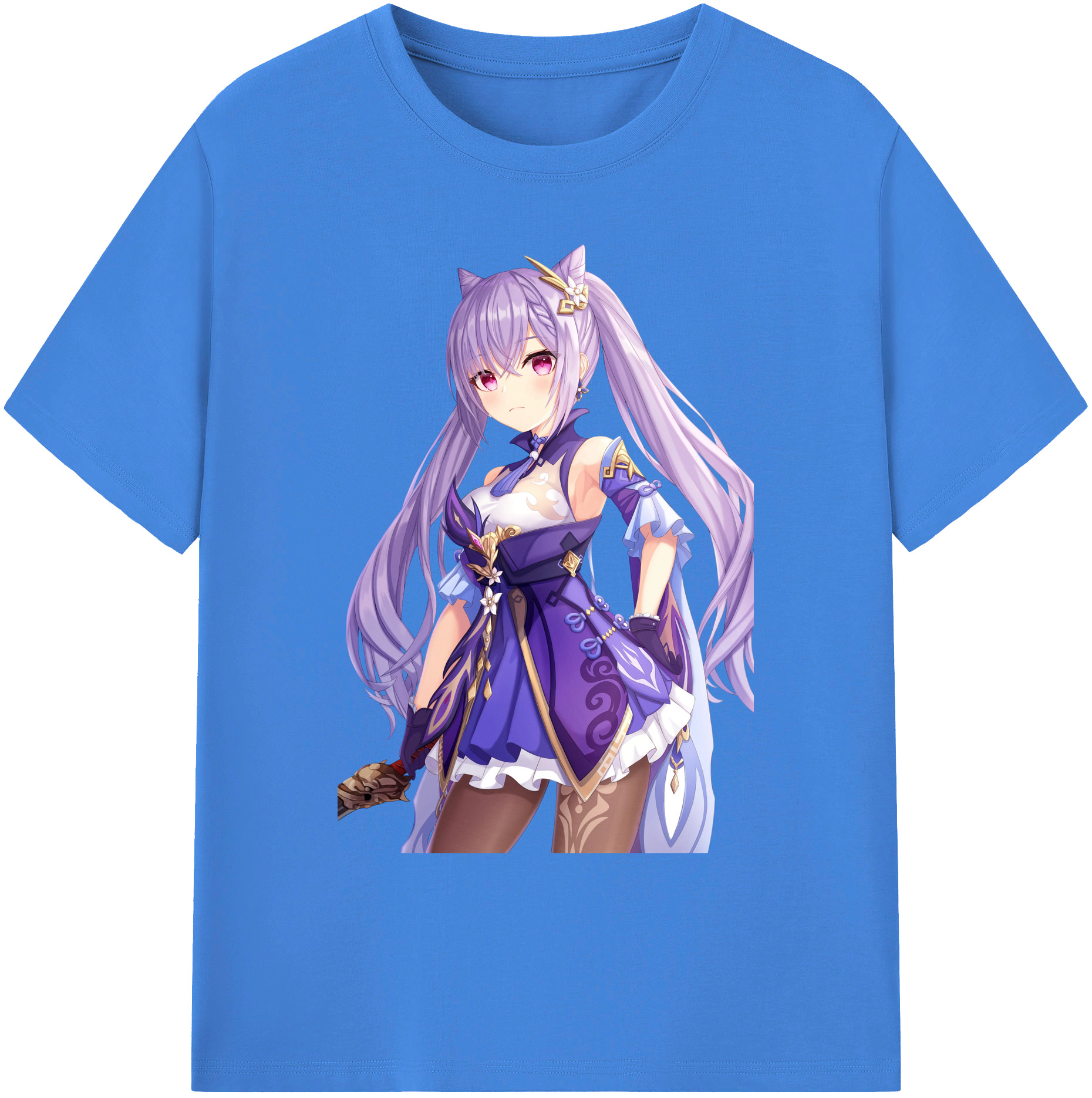 げんし神 刻晴 こくせい genshin Kokusei 綿100％ メンズ半袖Tシャツ｜肌触りやわらか＆通気性