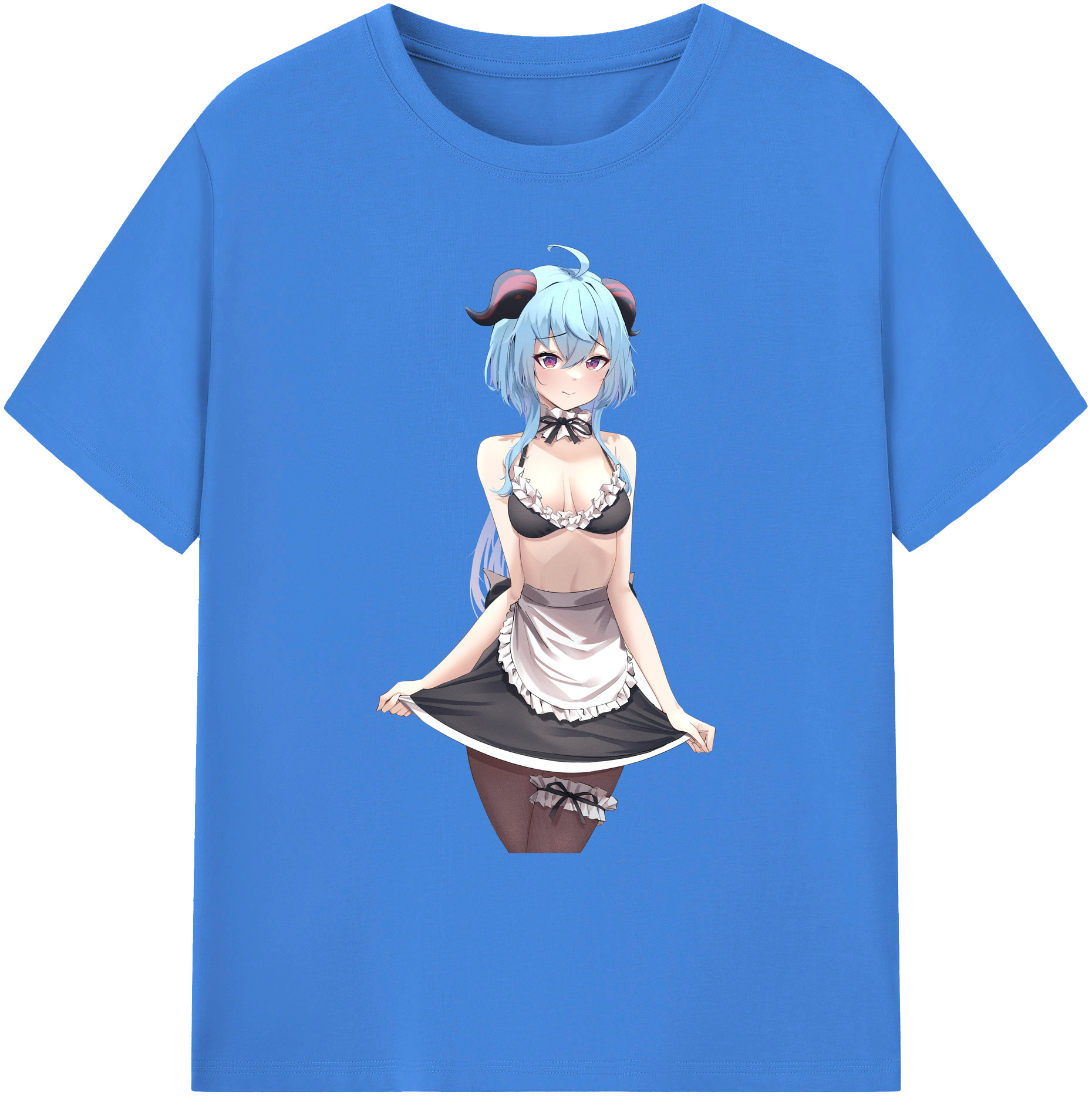 げんし神 甘雨 かんう genshin Ganyu 綿100％ メンズ半袖Tシャツ｜肌触りやわらか＆通気性