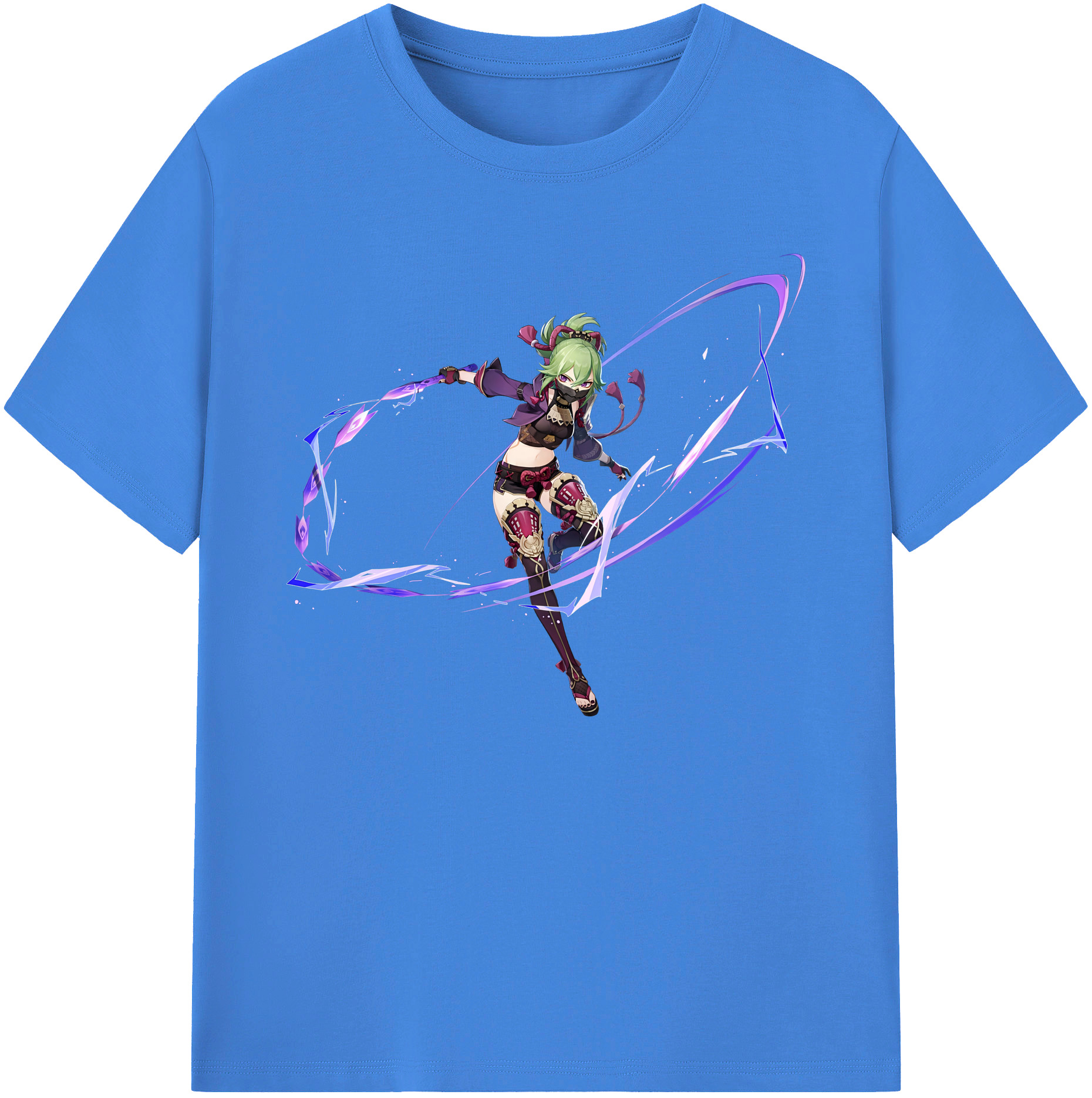 げんし神  久岐忍 くき しのぶ genshin Kuki Shinobu 綿100％ メンズ半袖Tシャツ｜肌触りやわらか＆通気性